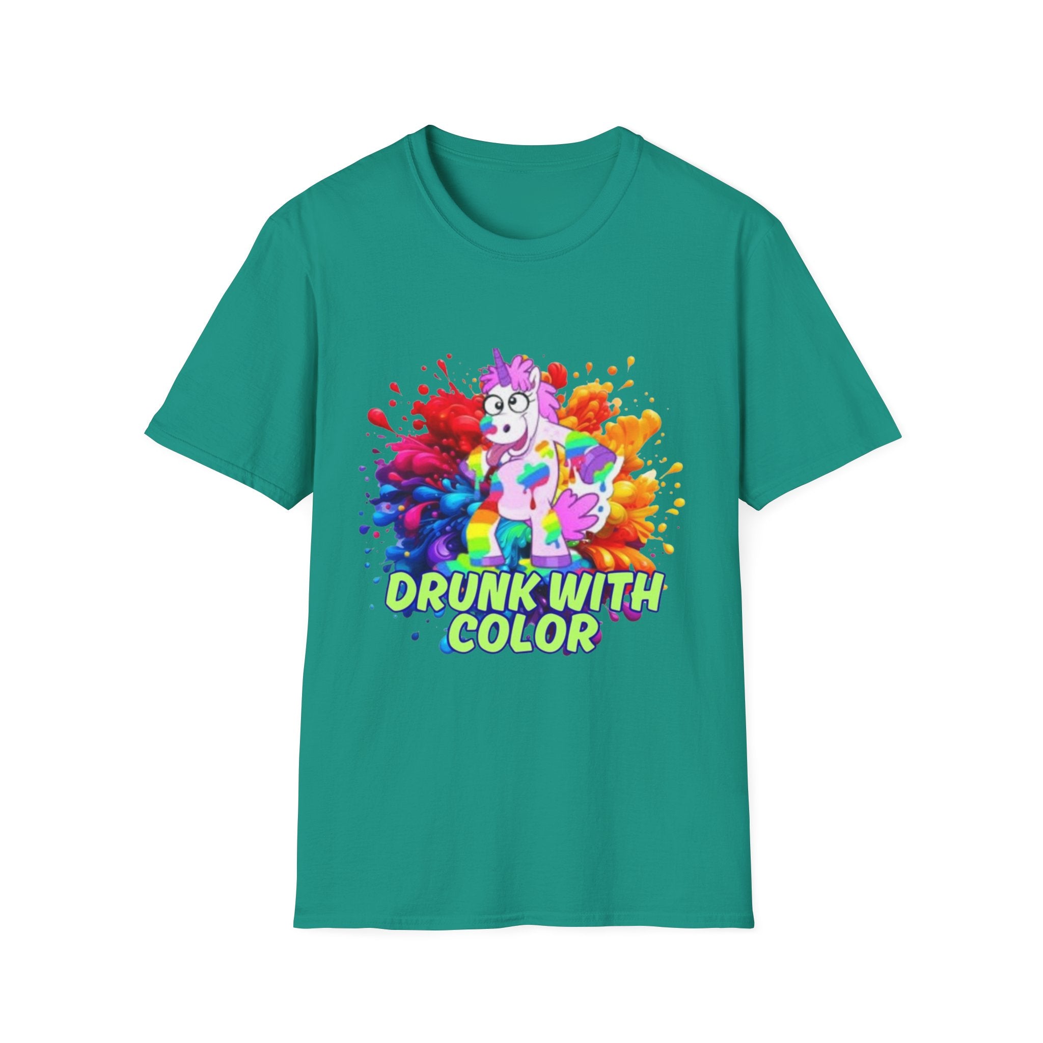 Drunk With Color Unicorn Unisex Softstyle T-Shirt