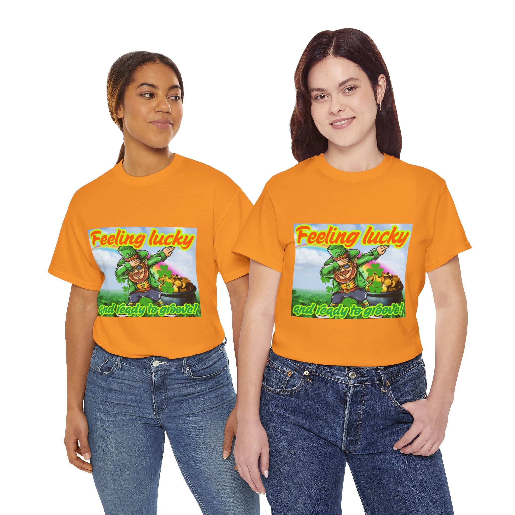 Feeling Lucky And Ready To Groove! Unisex Heavy Cotton T-Shirt
