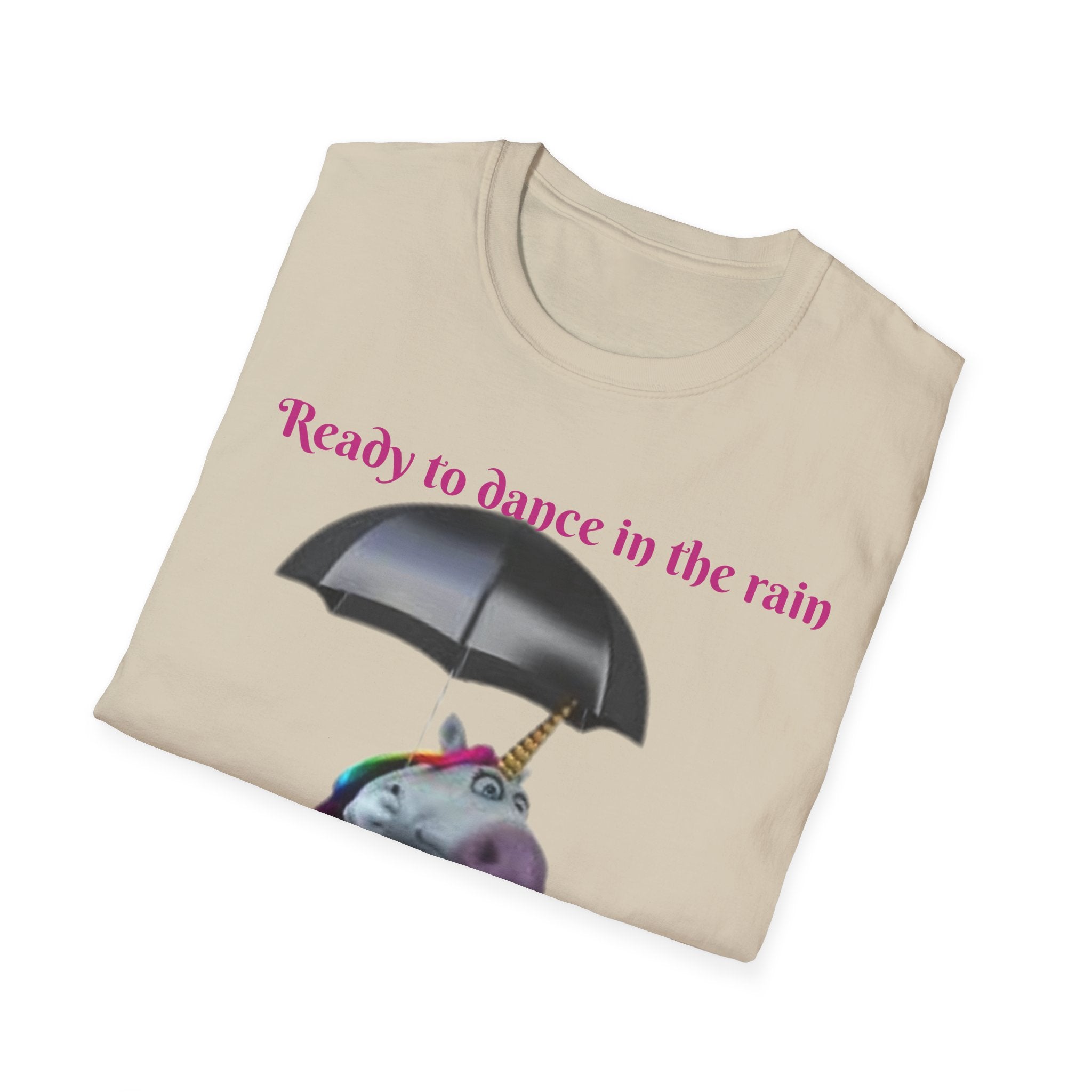 Ready to Dance In The Rain With A Splash Of Style Unicorn Unisex Softstyle T-Shirt