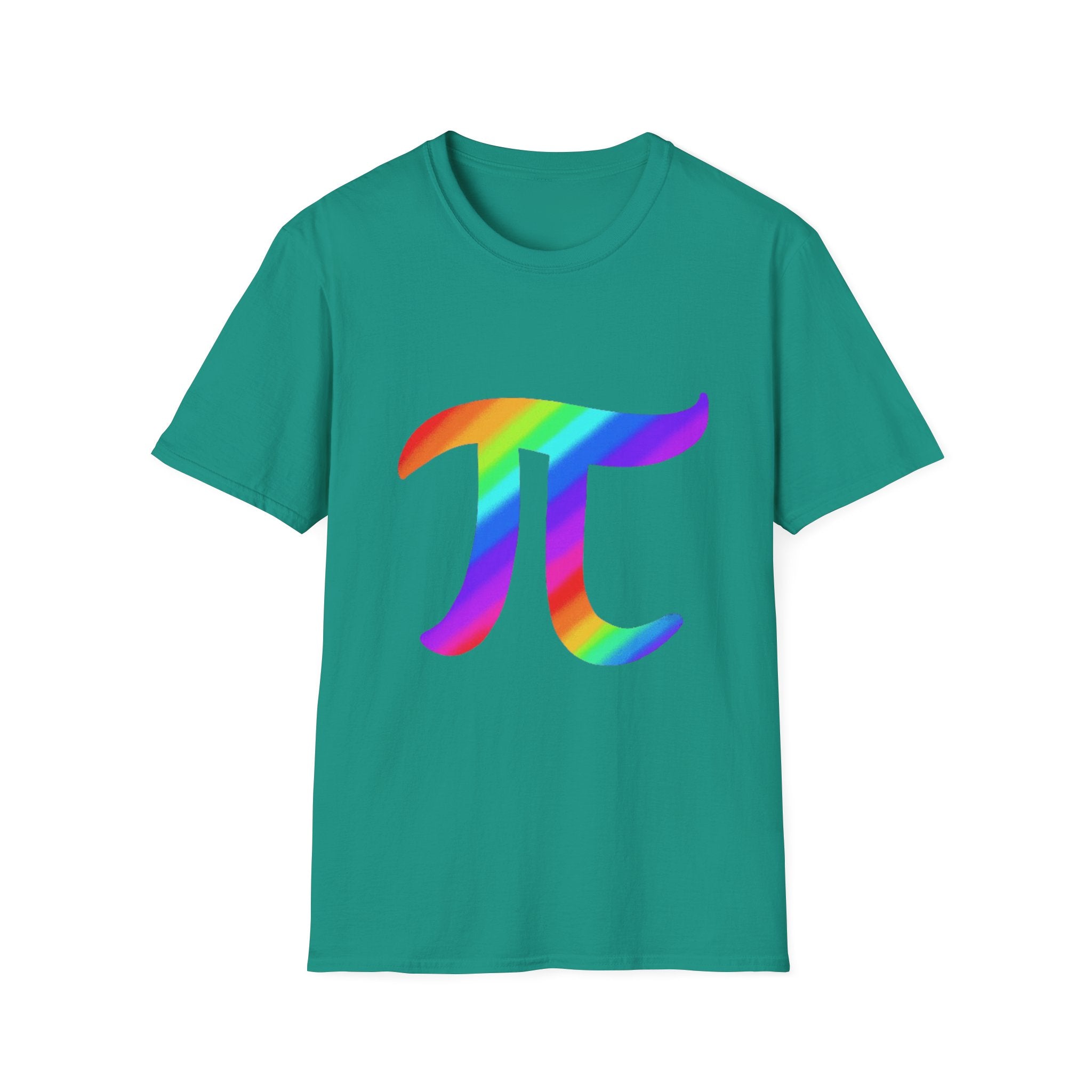 Rainbow Pi Symbol Unisex Softstyle T-Shirt