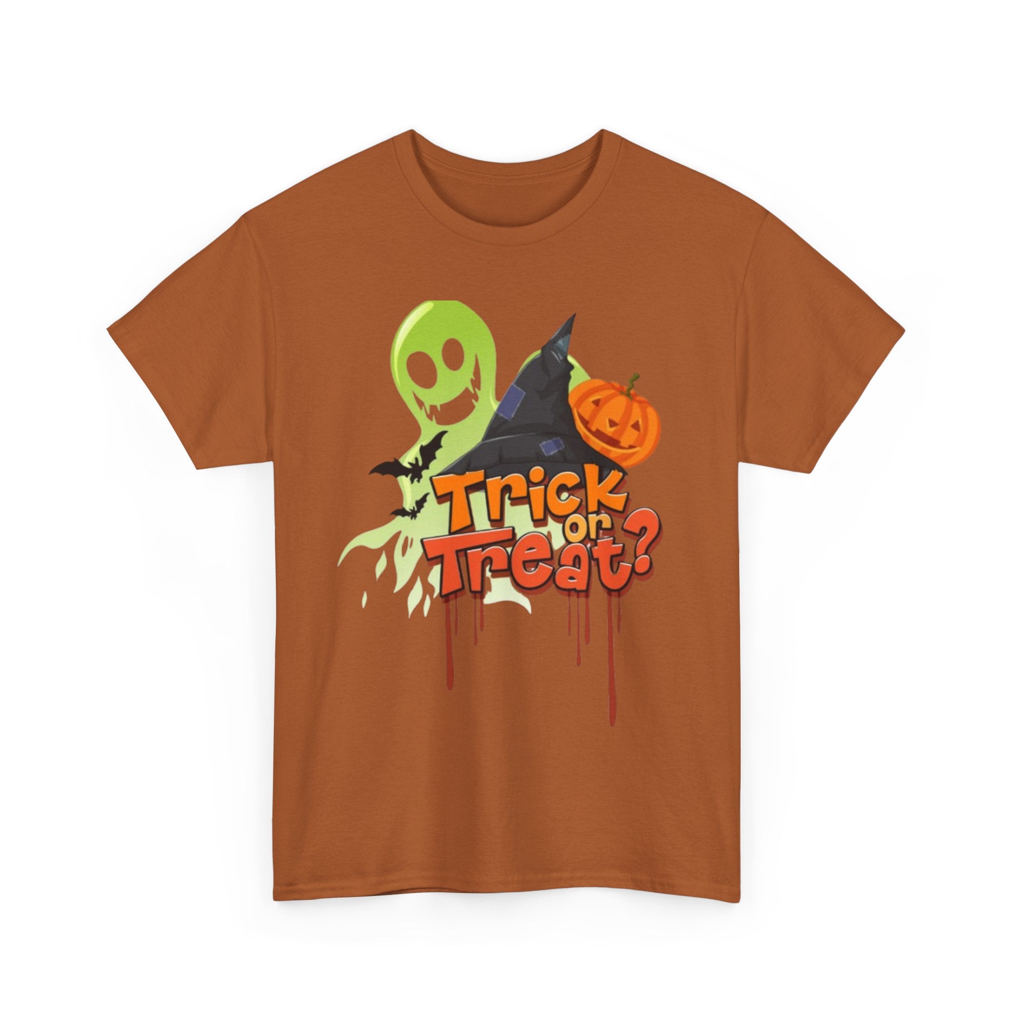 Halloween Trick or Treat Unisex Heavy Cotton Short Sleeve T-Shirt