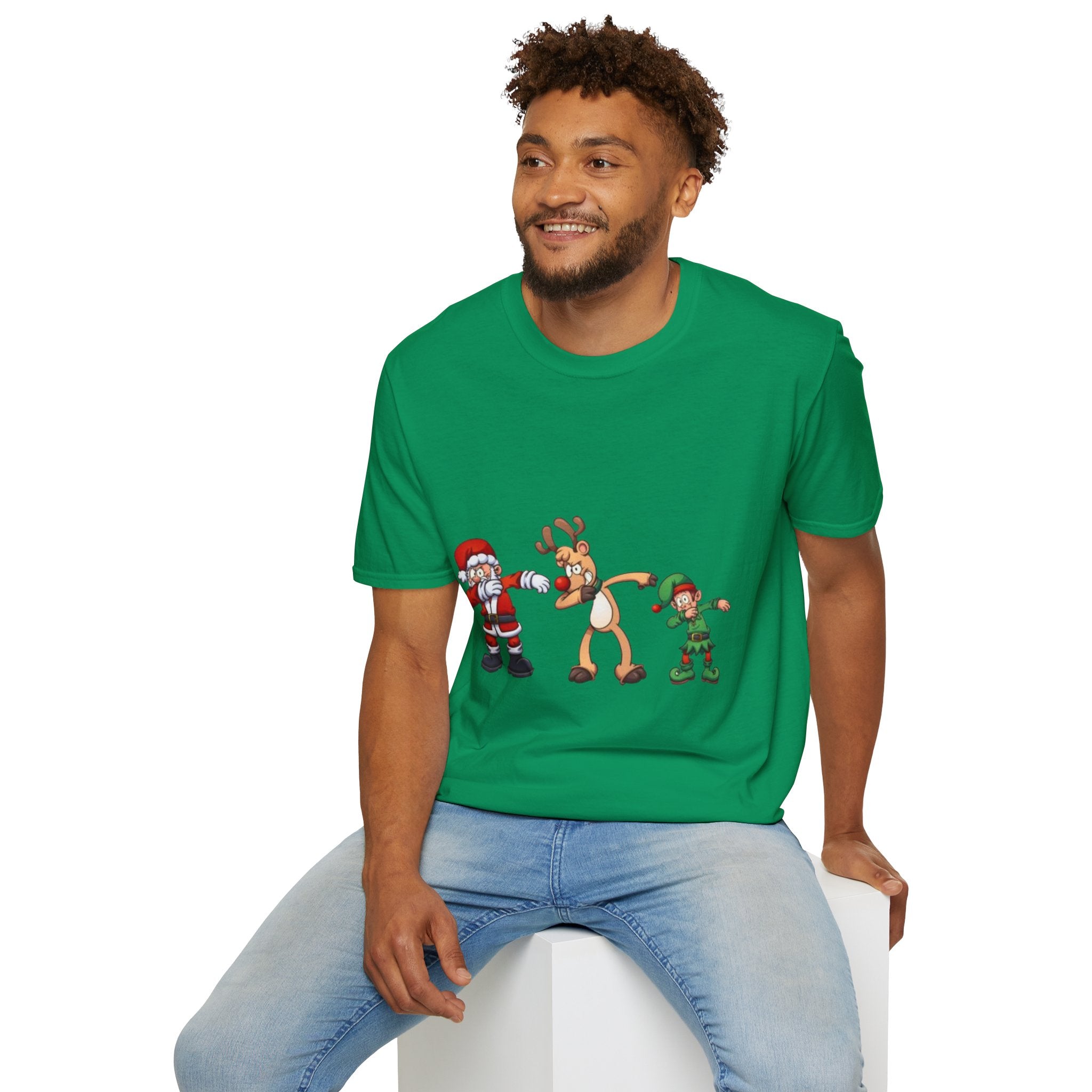 Dabbing Christmas Unisex Softstyle T-Shirt