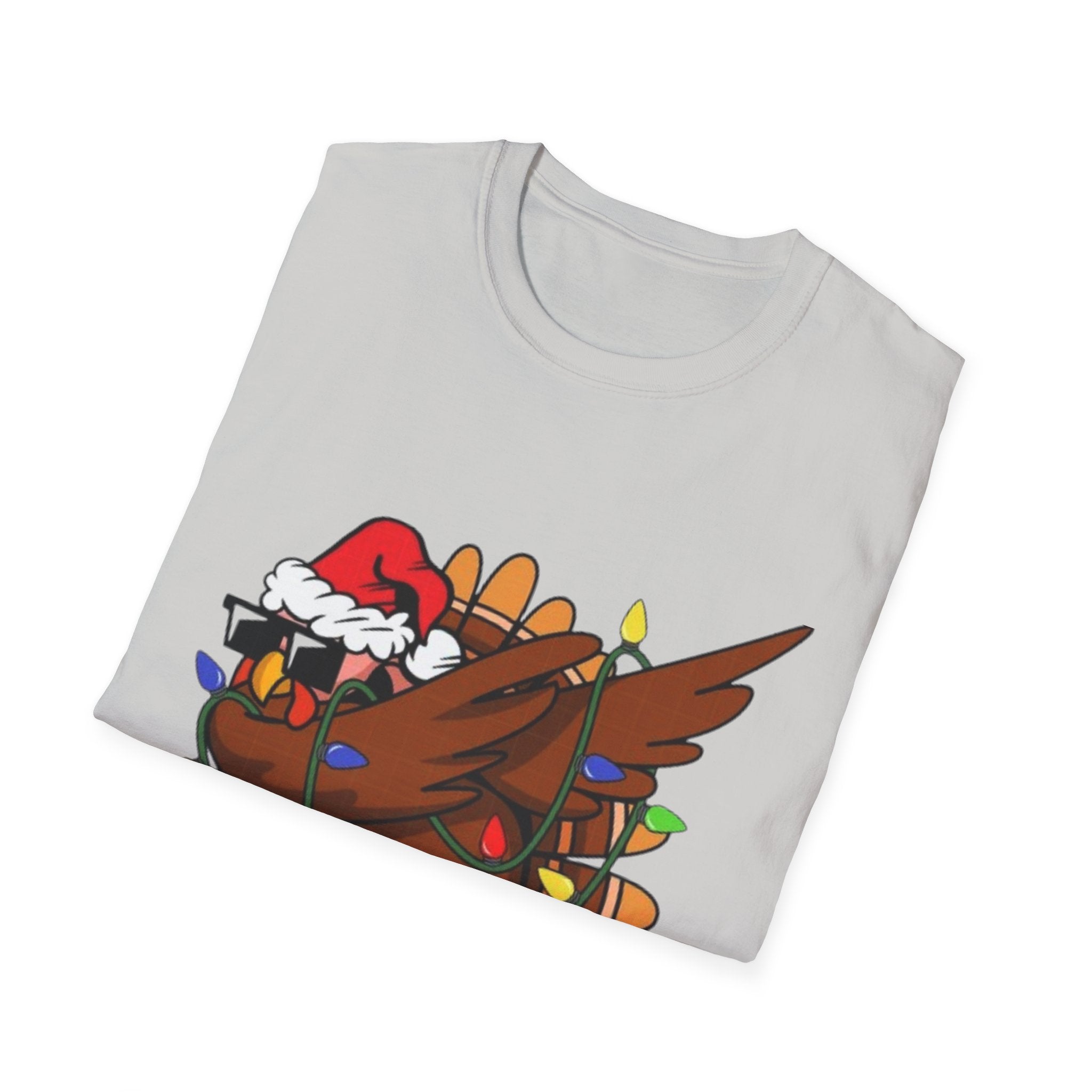 Dabbing Christmas Turkey Unisex Softstyle T-Shirt