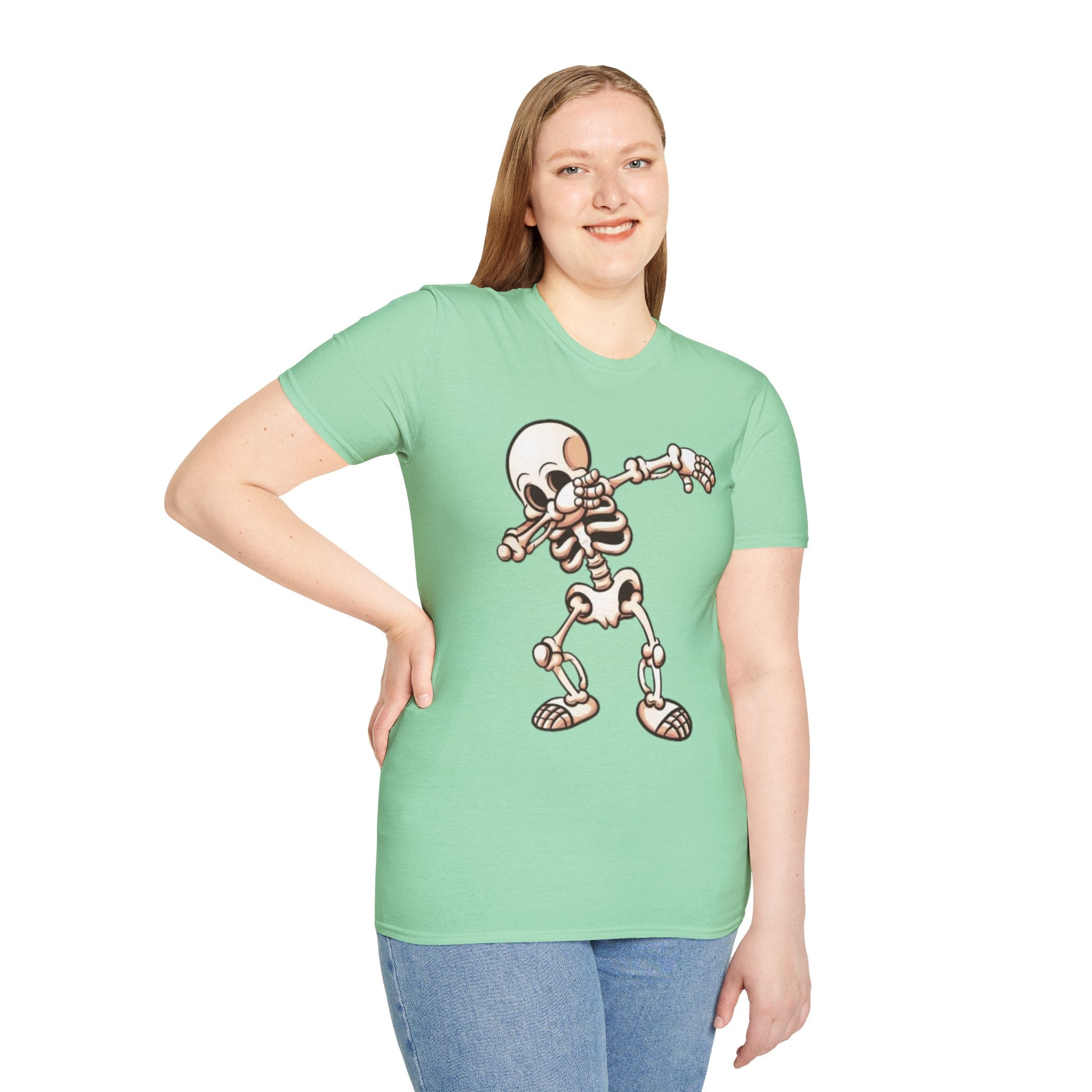 Dabbing Halloween Skeleton Unisex Softstyle T-Shirt