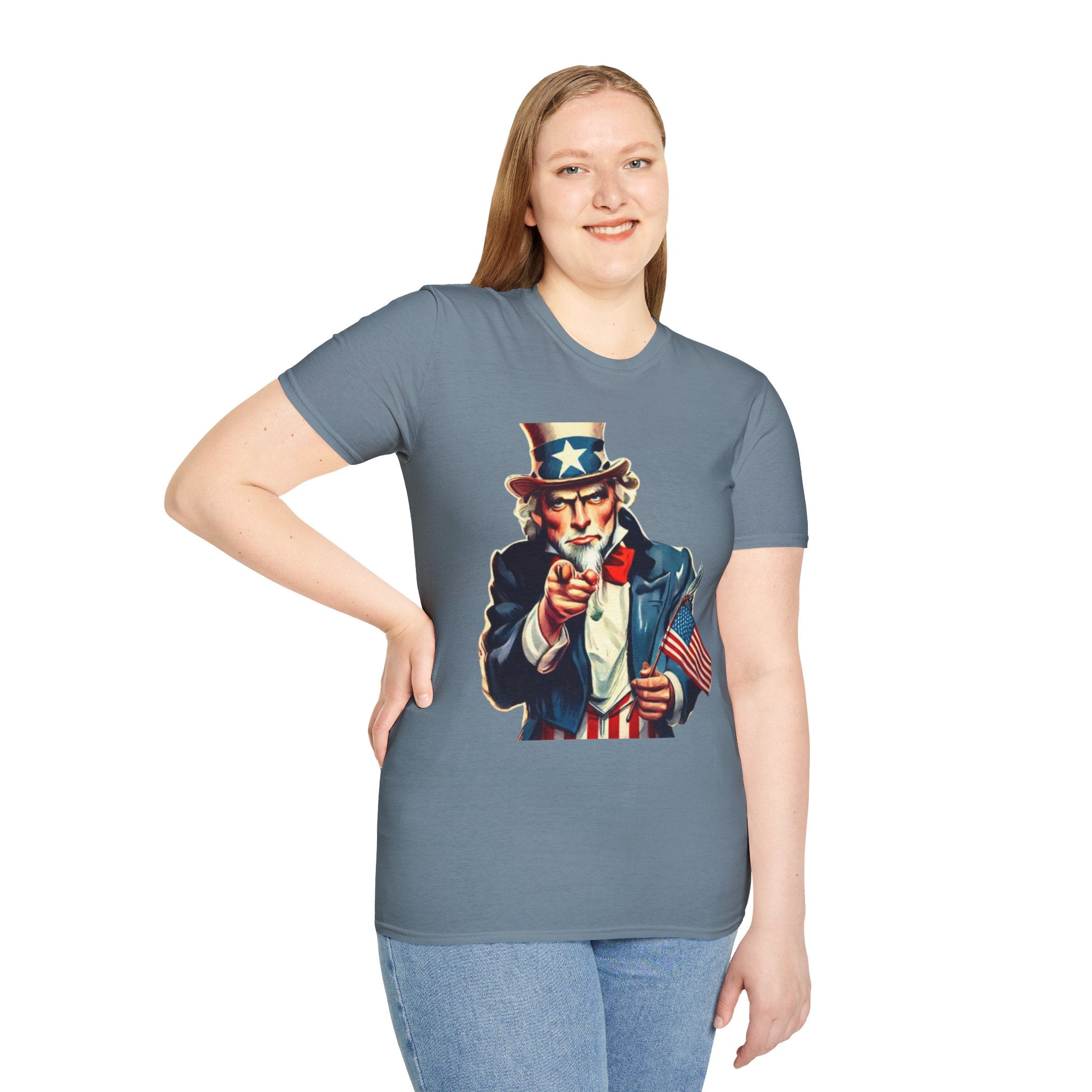 Patriotic Uncle Sam Unisex Softstyle T-Shirt