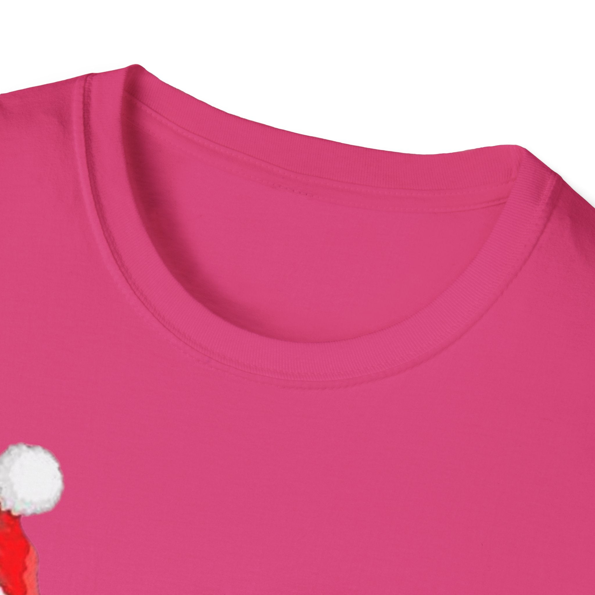 Christmas Santa and Reindeer Unisex Softstyle T-Shirt