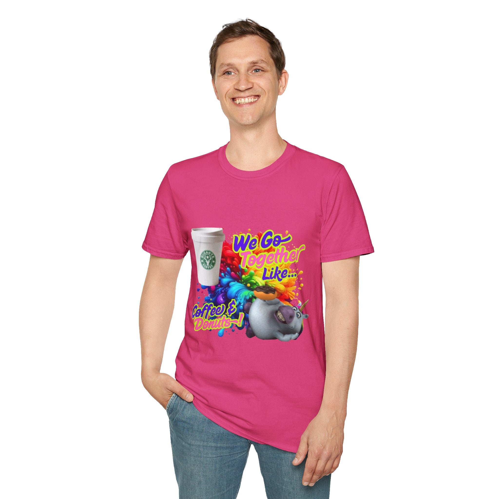 We Go Together Like Coffee & Donuts Unisex Softstyle T-Shirt