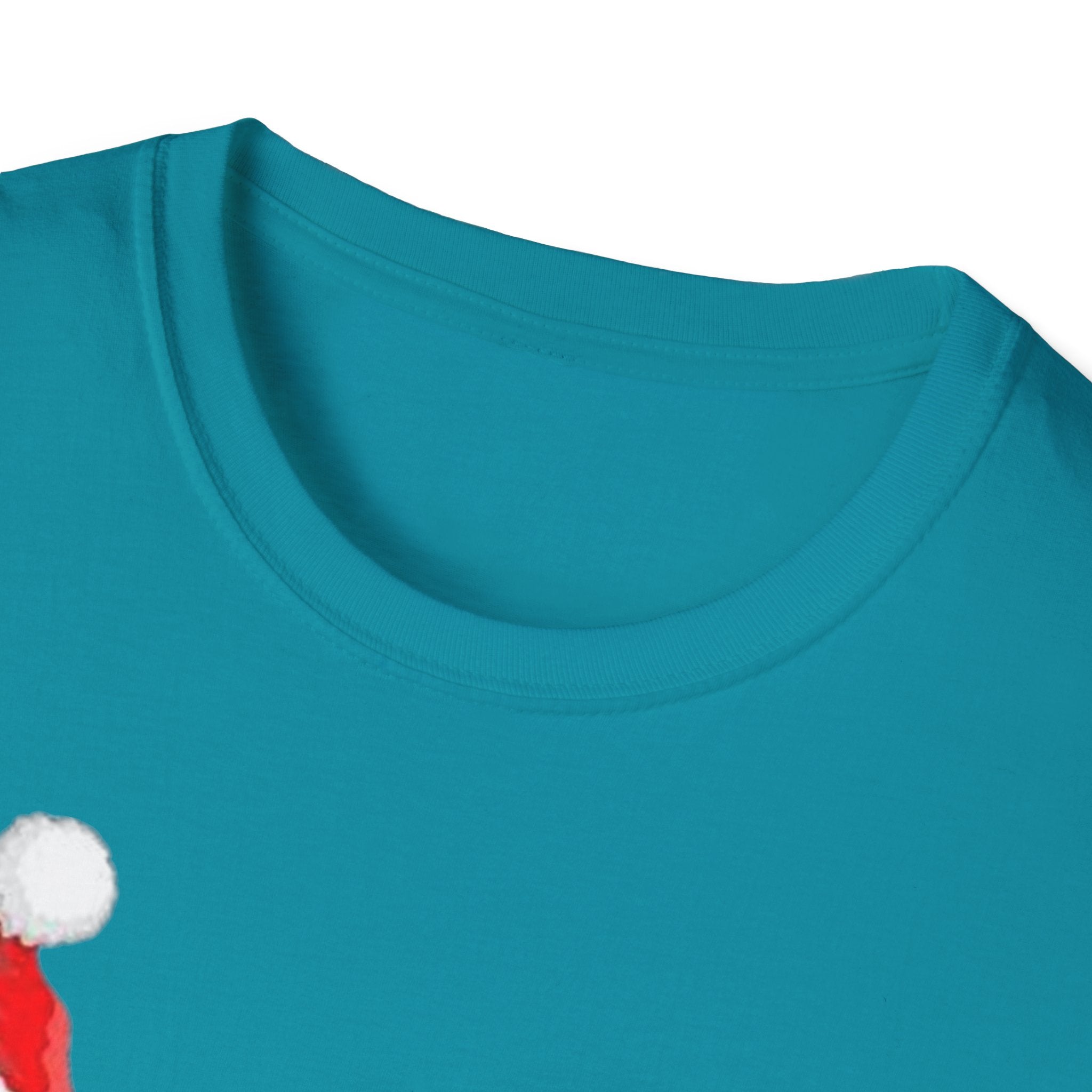 Christmas Santa and Reindeer Unisex Softstyle T-Shirt