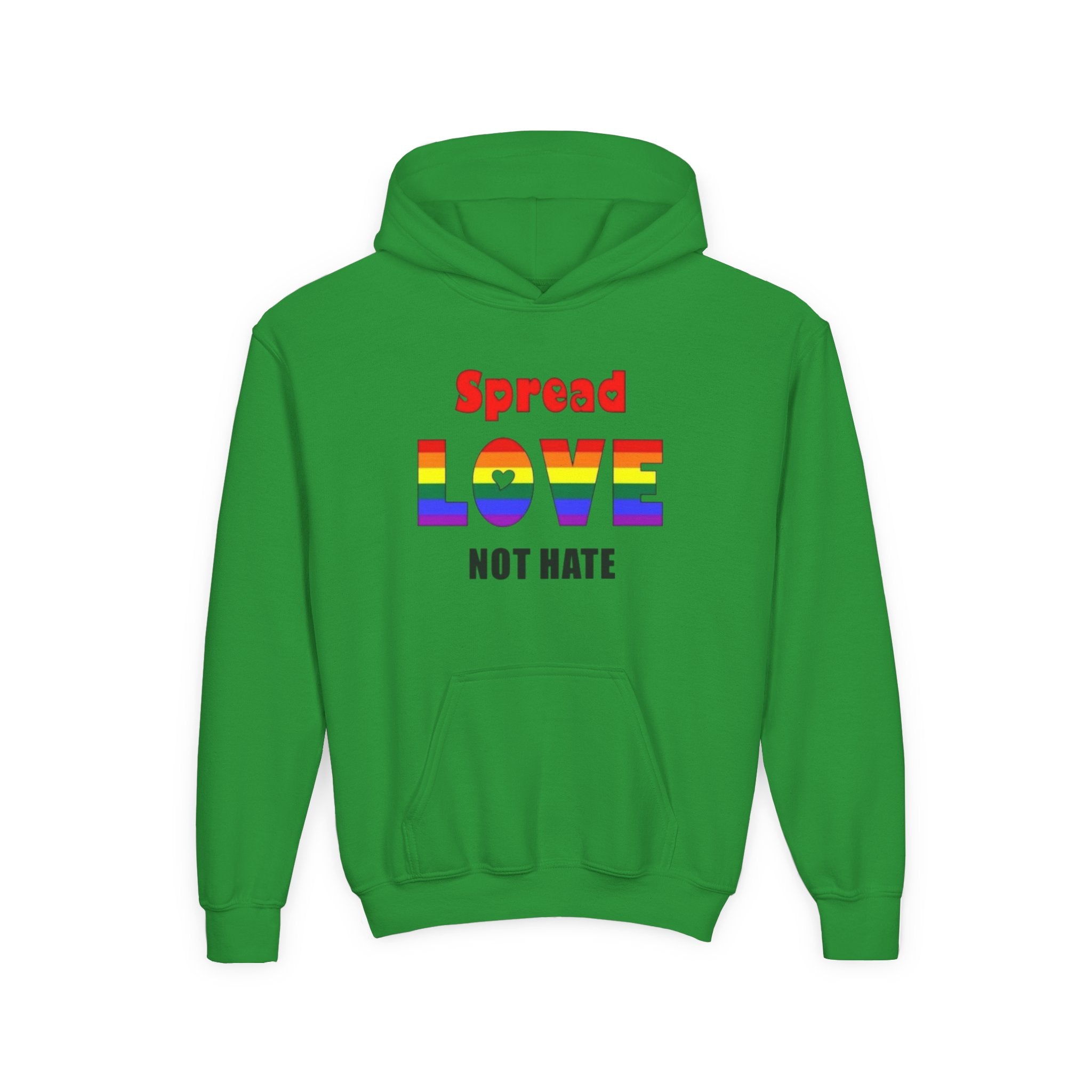 Spread Love Not Hate Youth Hooded Sweatshirt