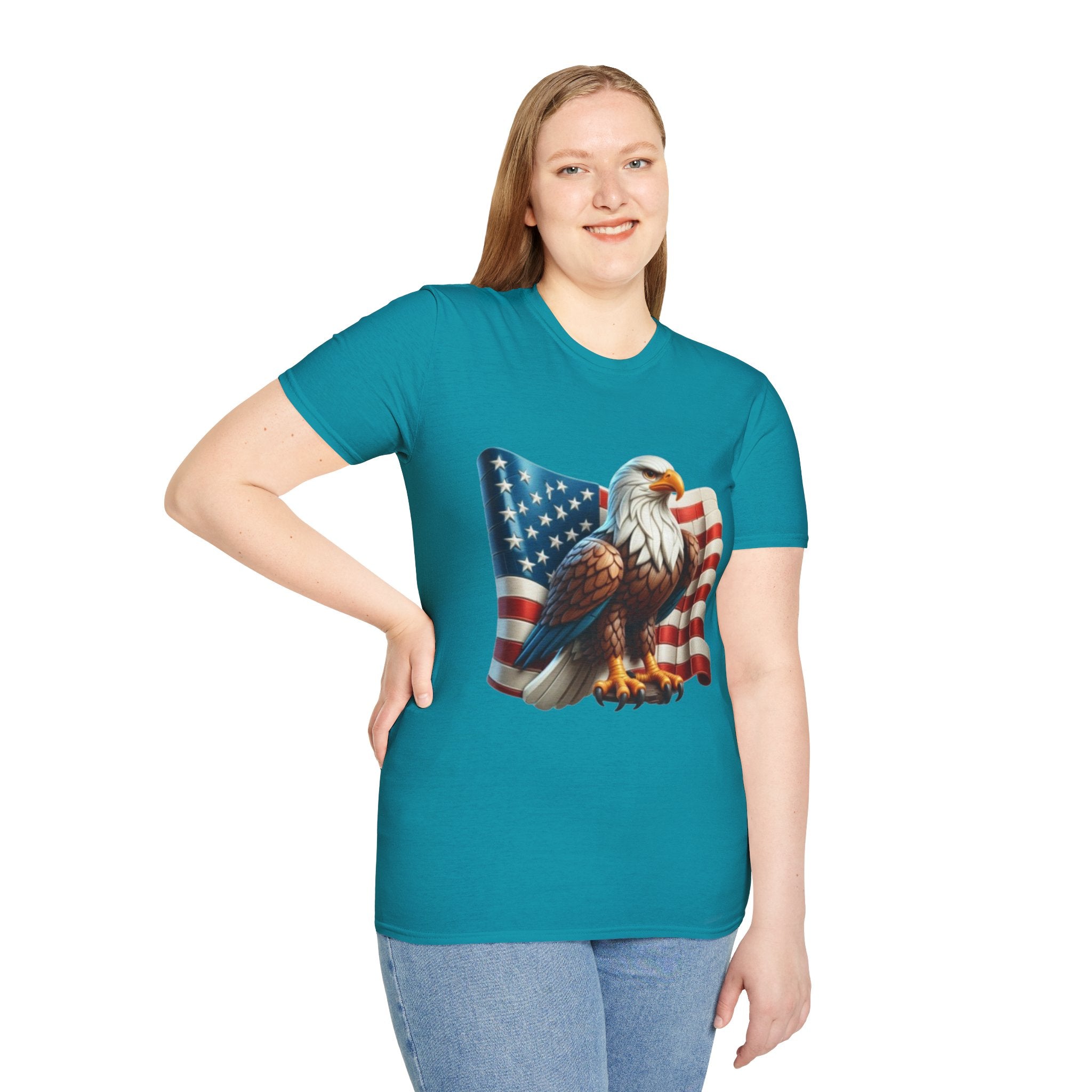 Patriotic Eagle Unisex Softstyle T-Shirt