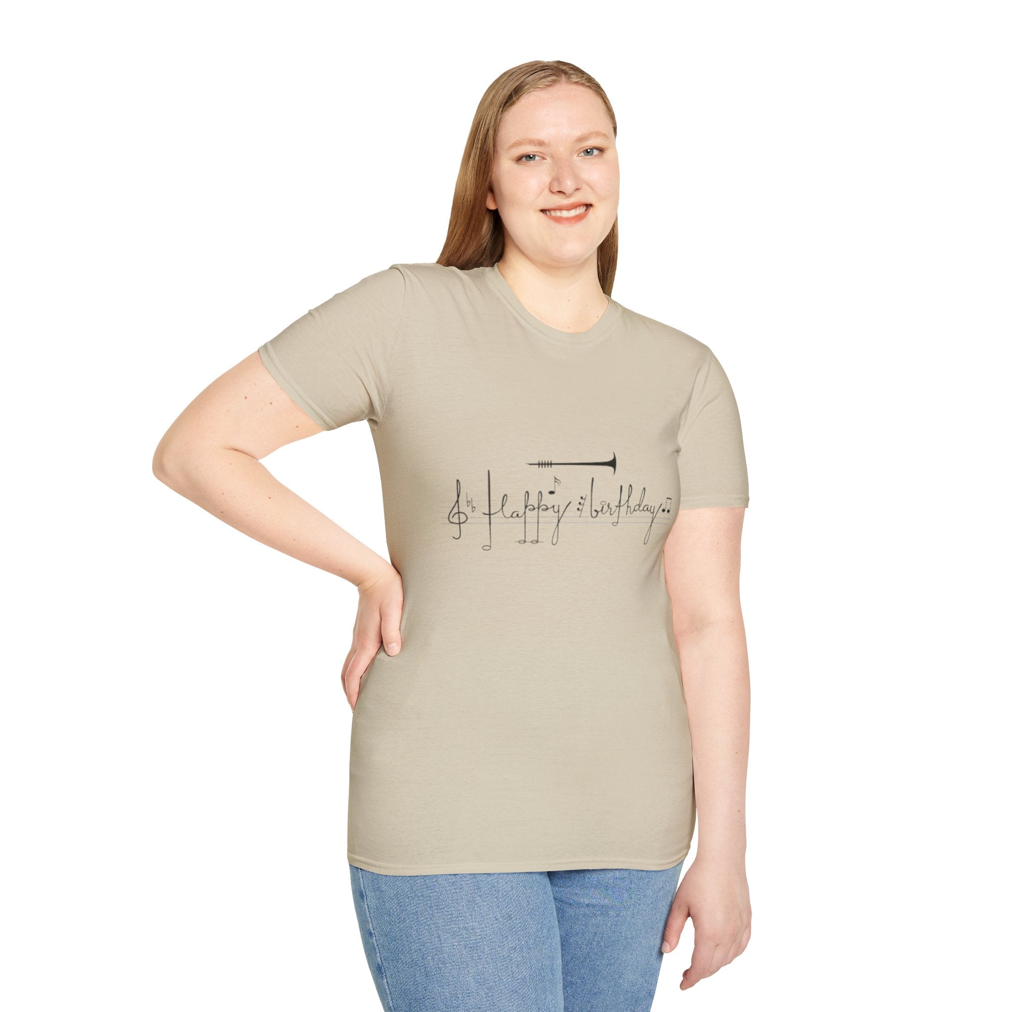 Music Note Birthday Unisex Softstyle T-Shirt-Personalize It!