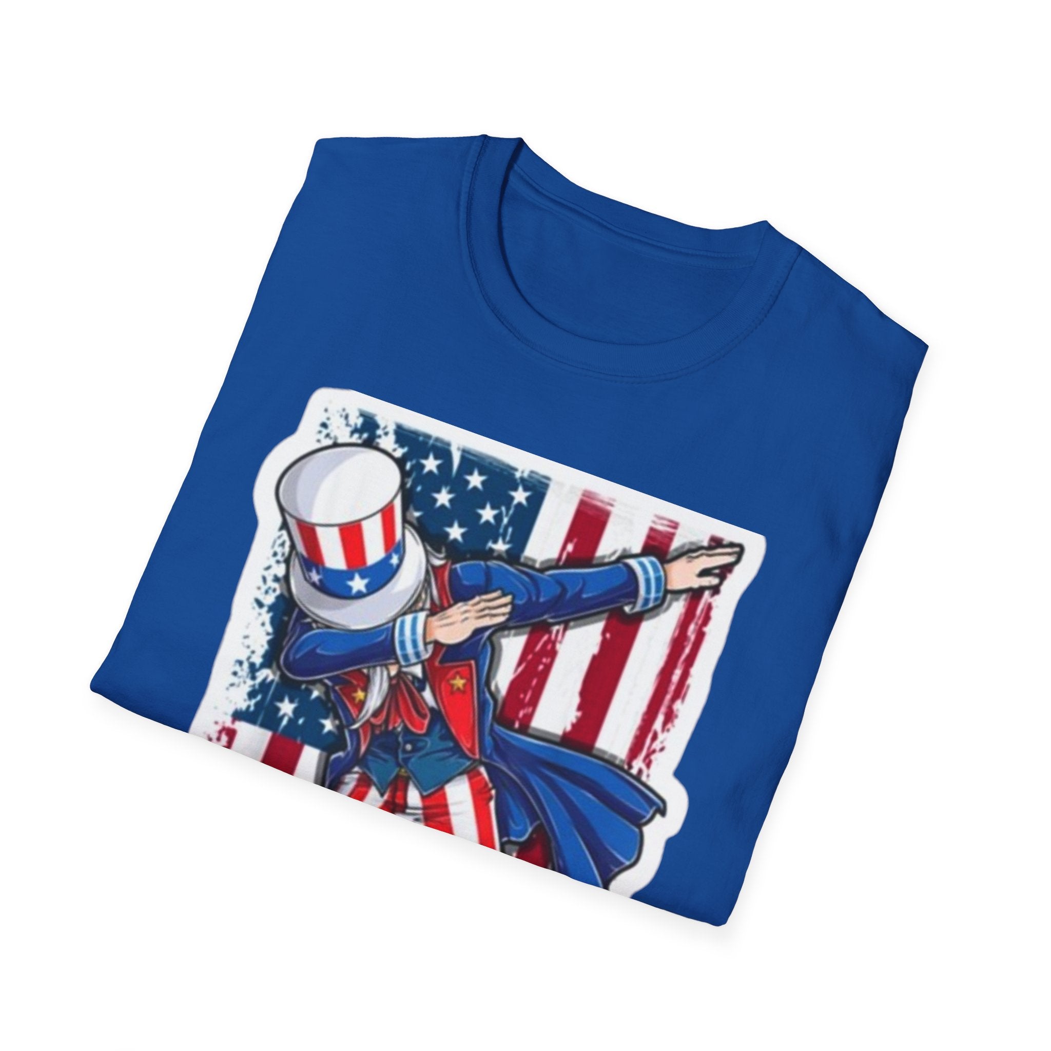 Patriotic Uncle Sam Dabbing Unisex Softstyle T-Shirt