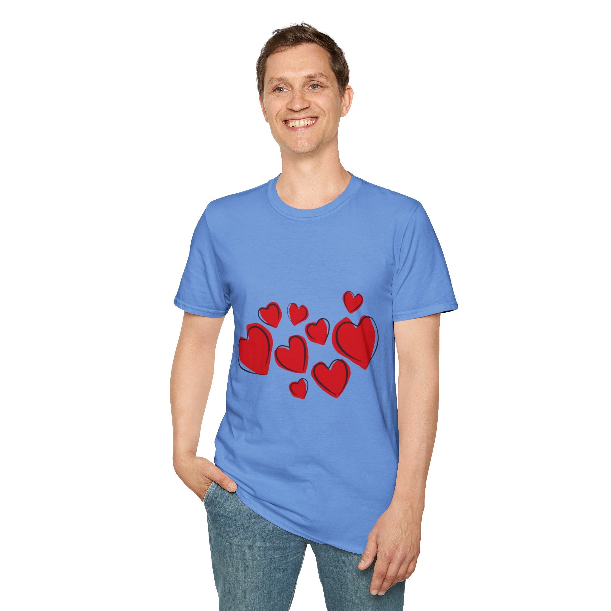 Valentine's Day Hearts Unisex Softstyle T-Shirt