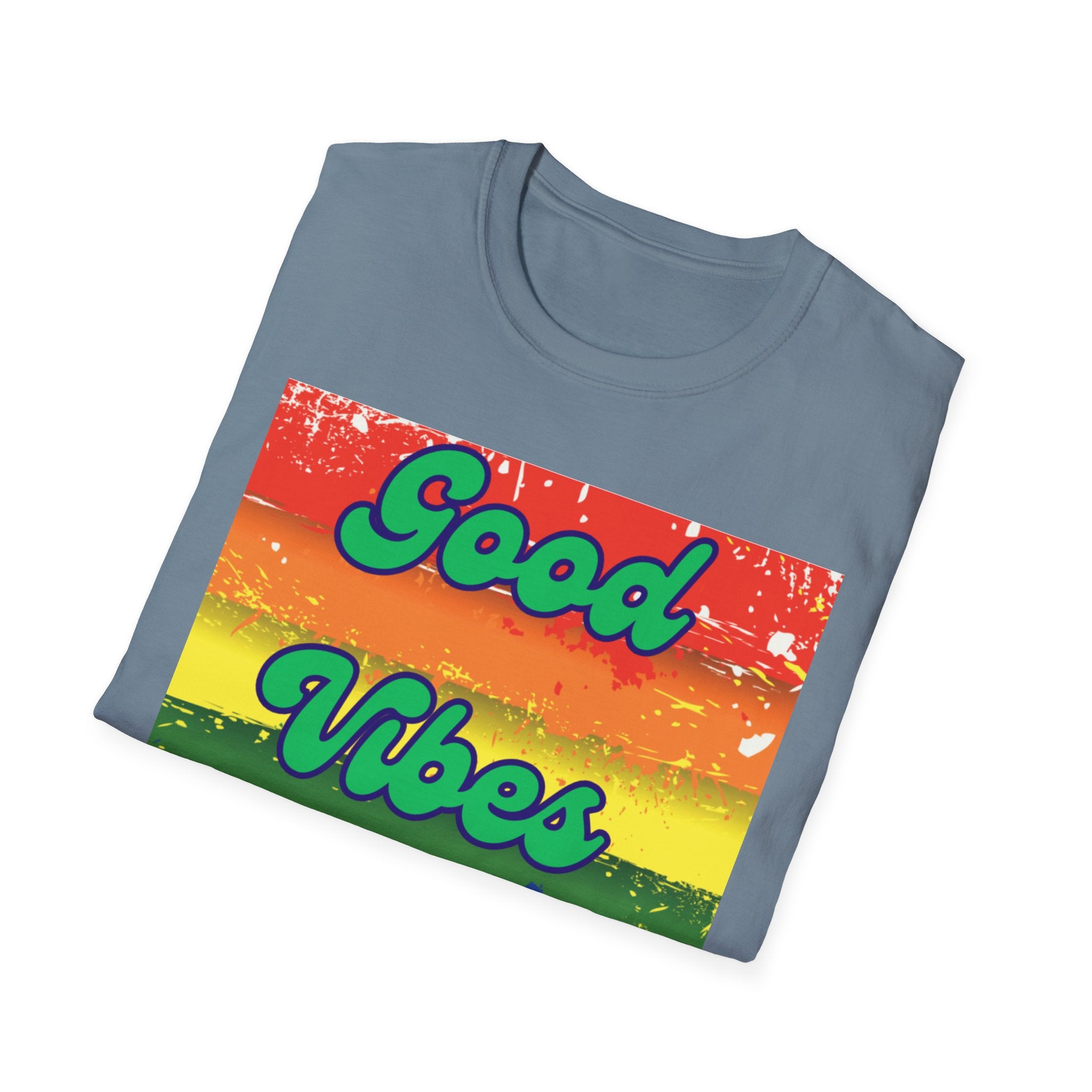 Good Vibes Only Green Unisex Softstyle T-Shirt