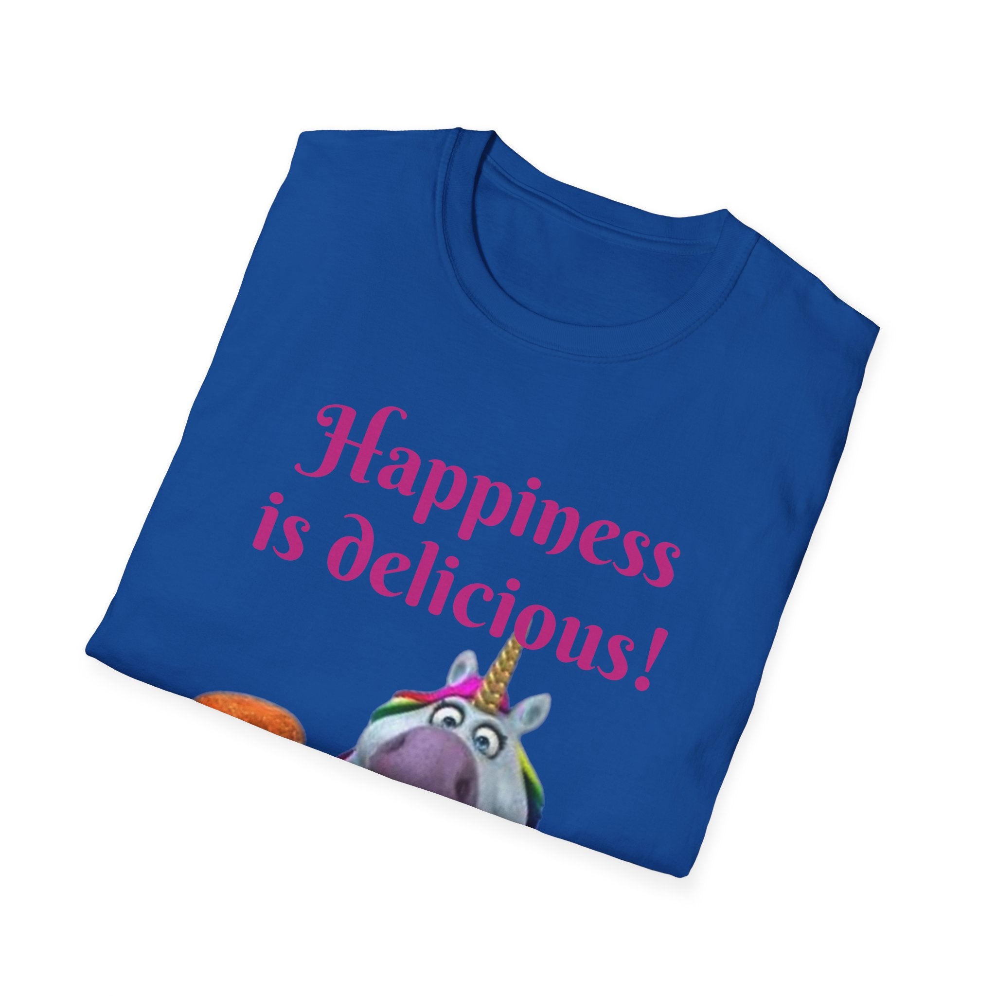 Happiness Is Delicious Unicorn Unisex Softstyle T-Shirt
