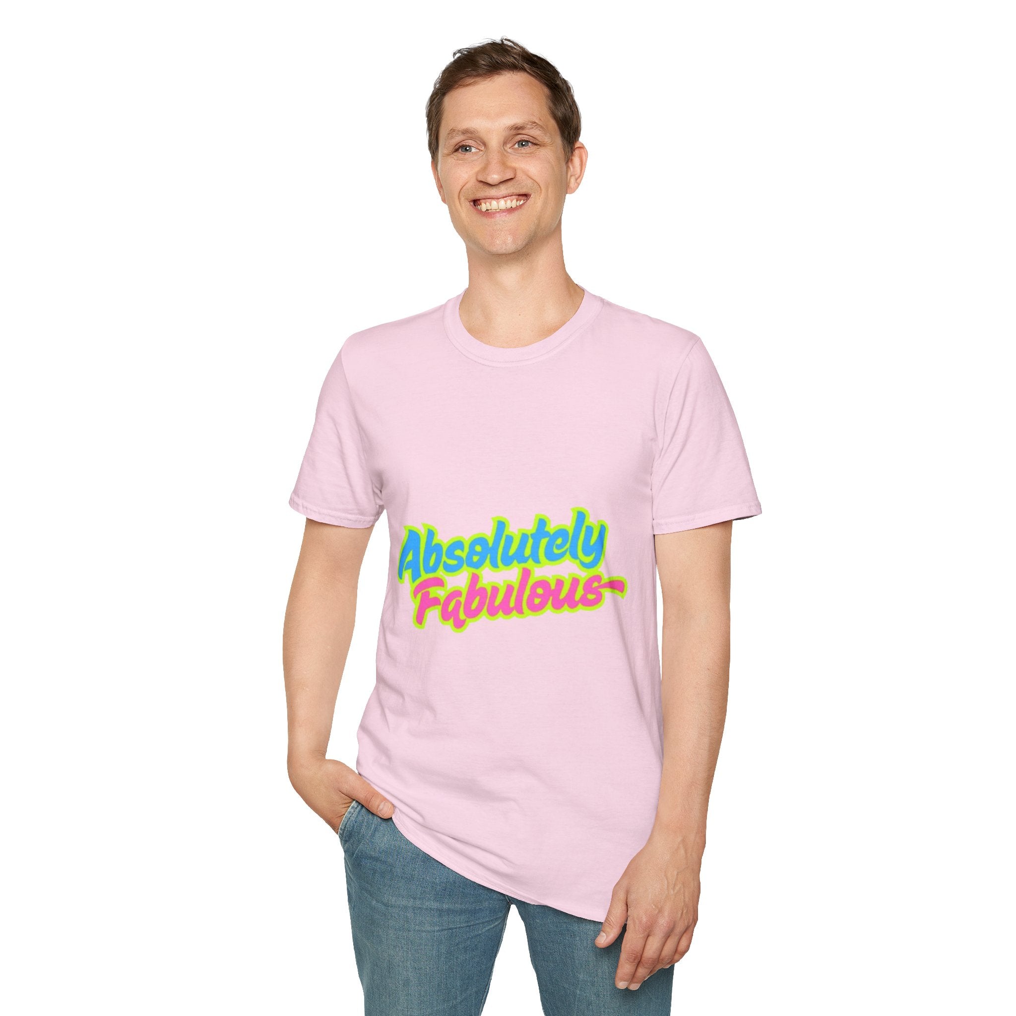 Absolutely Fabulous Teal/Pink Unisex Softstyle T-Shirt