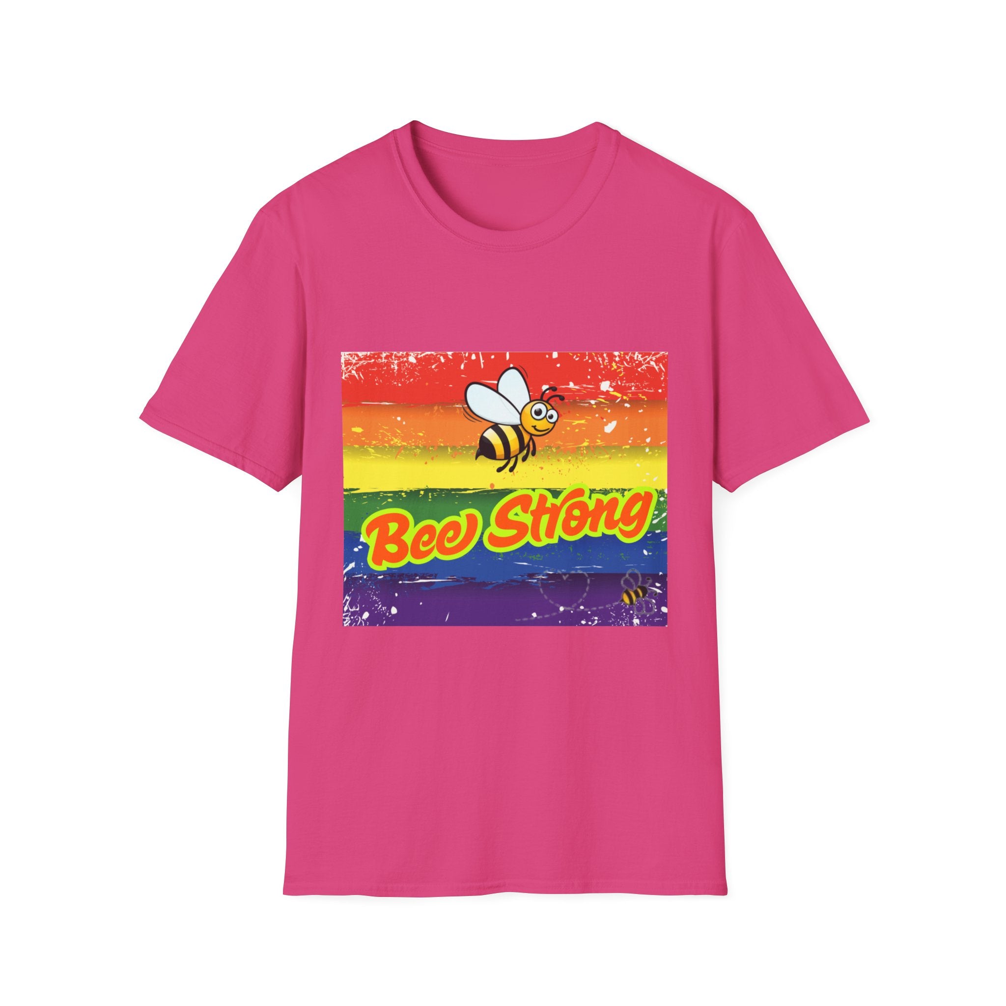 Bee Strong Rainbow Unisex Softstyle T-Shirt