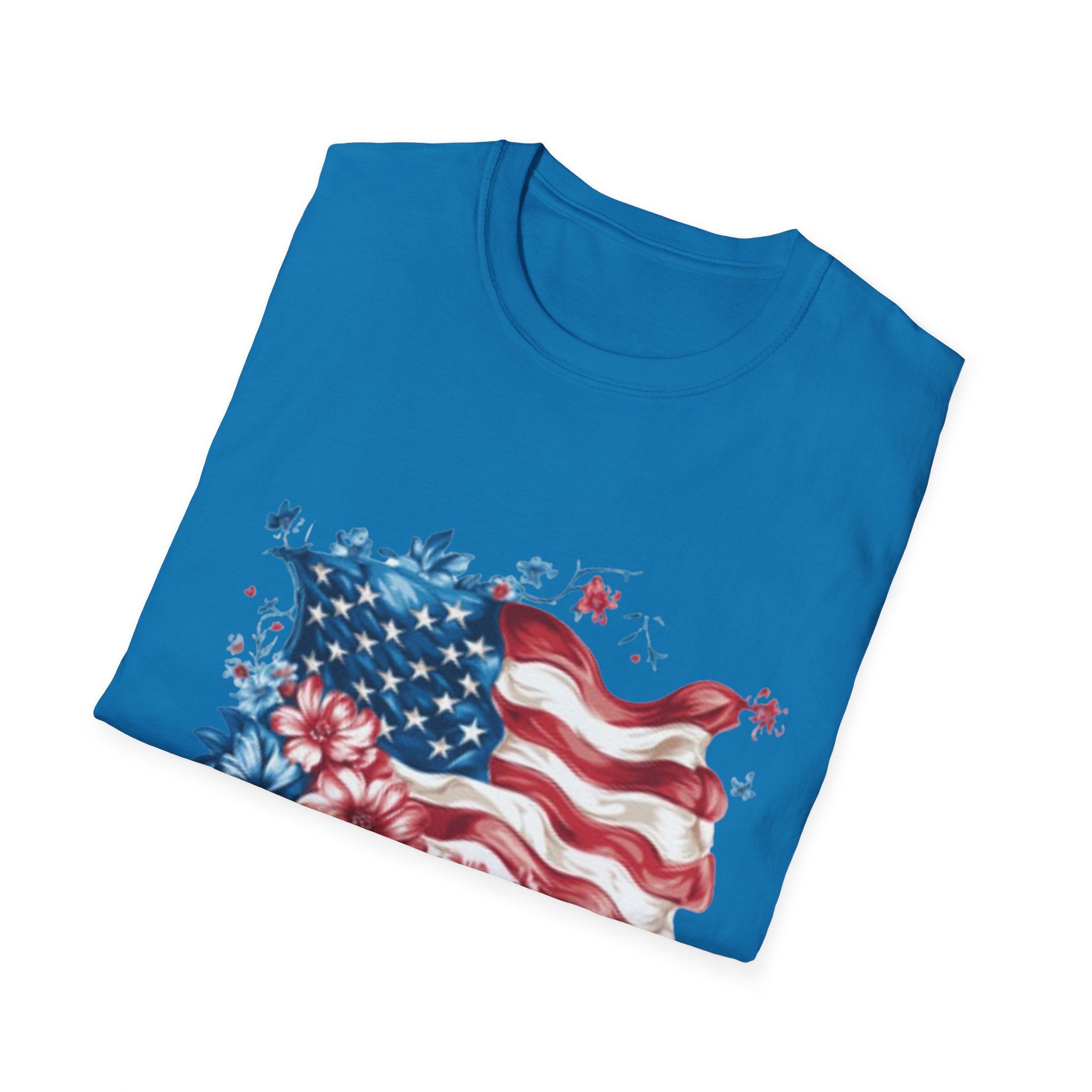 Patriotic USA Flag Unisex Softstyle T-Shirt