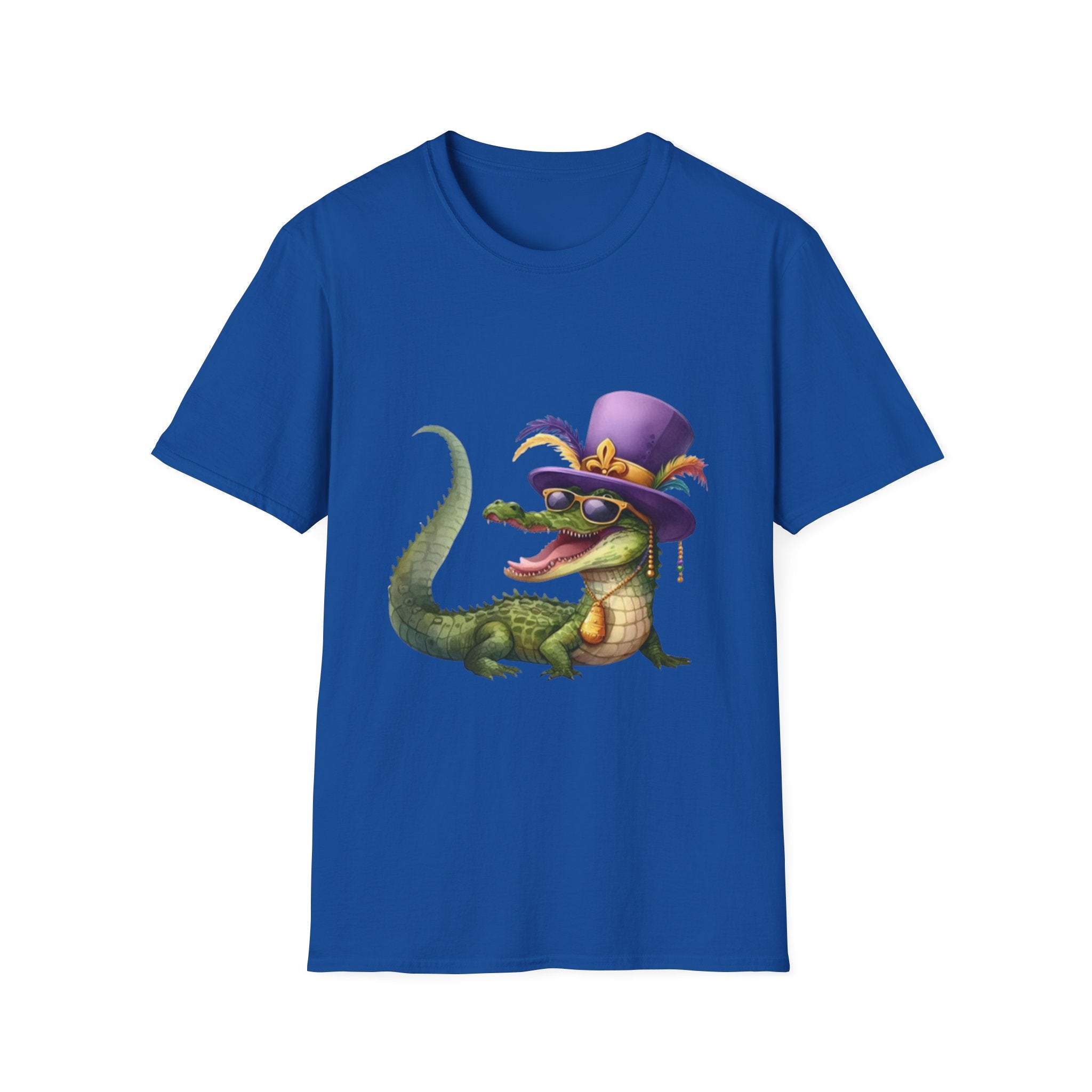 Mardi Gras Alligator Unisex Softstyle T-Shirt