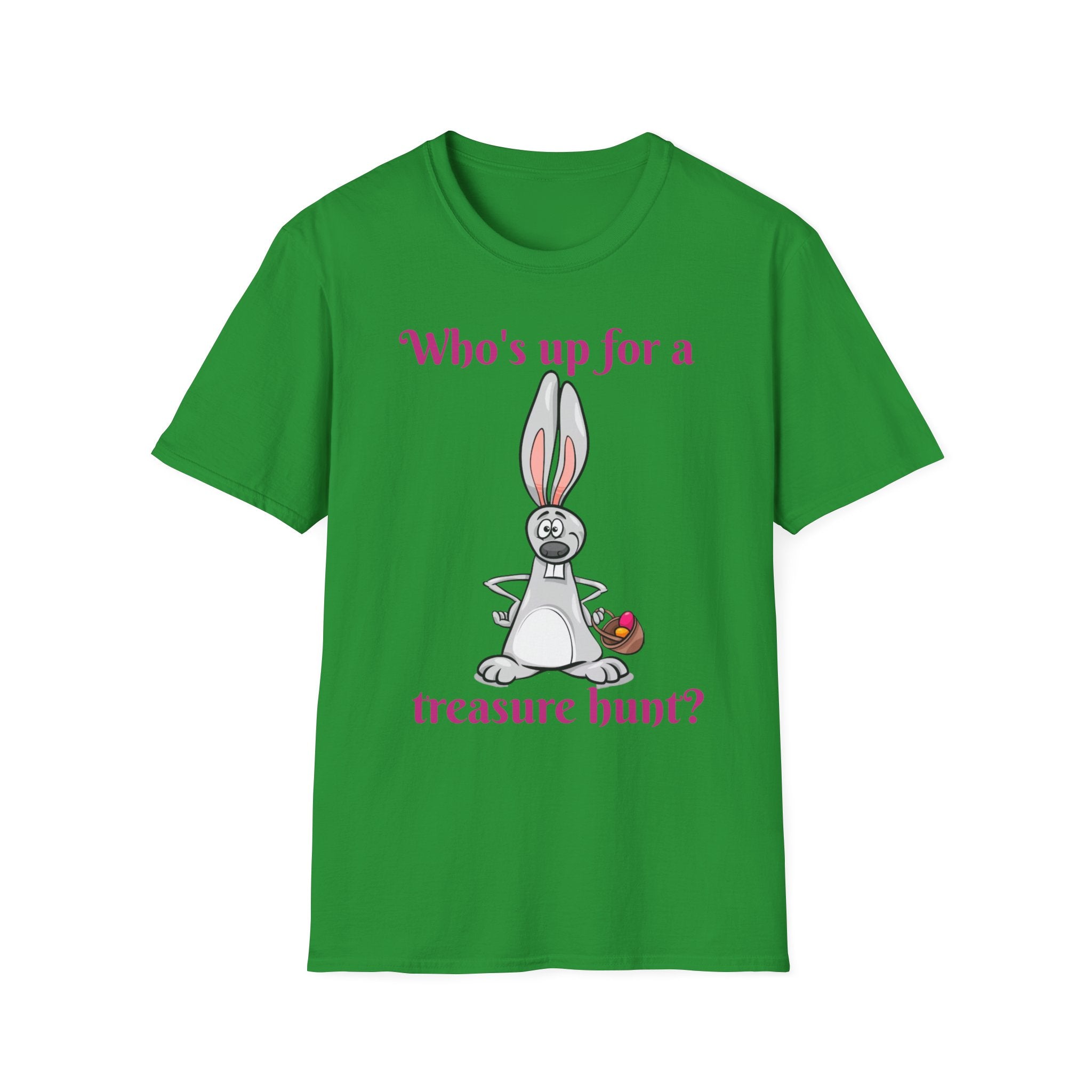 Who's Up For A Treasure Hunt Bunny Unisex Softstyle T-Shirt