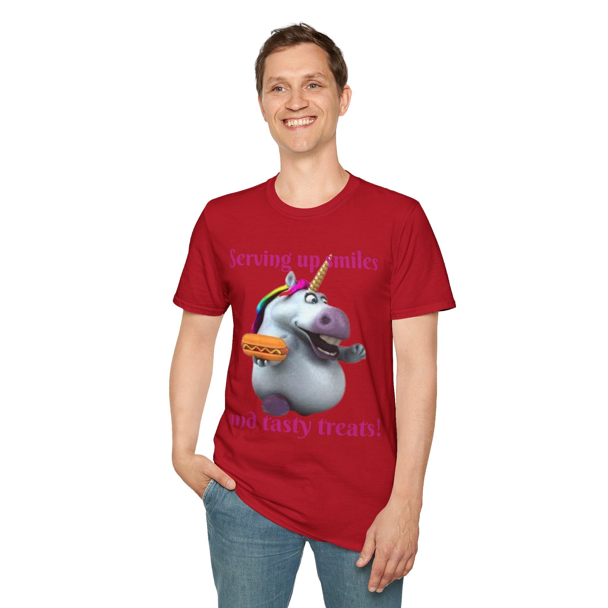 Serving Up Smiles And Tasty Treats Unicorn Unisex Softstyle T-Shirt
