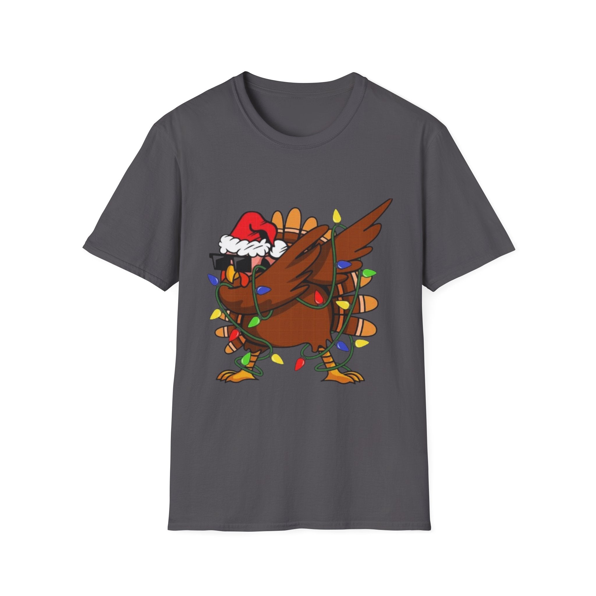 Dabbing Christmas Turkey Unisex Softstyle T-Shirt