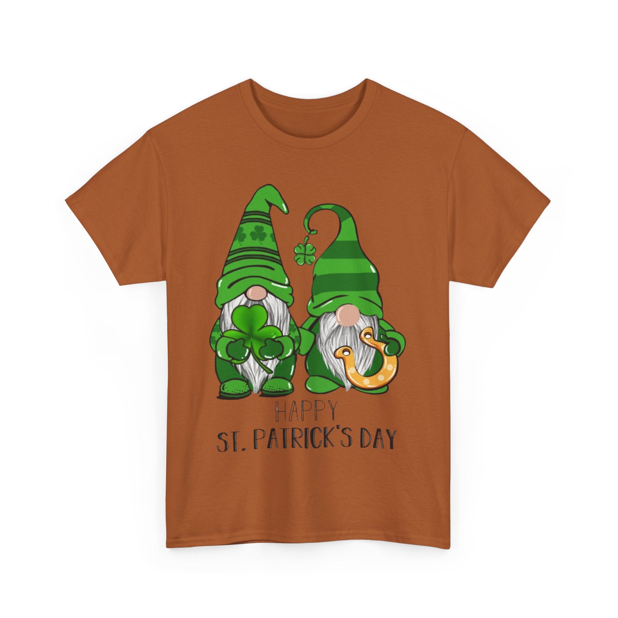 Happy St. Patrick's Day Gnome Unisex Heavy Cotton T-Shirt