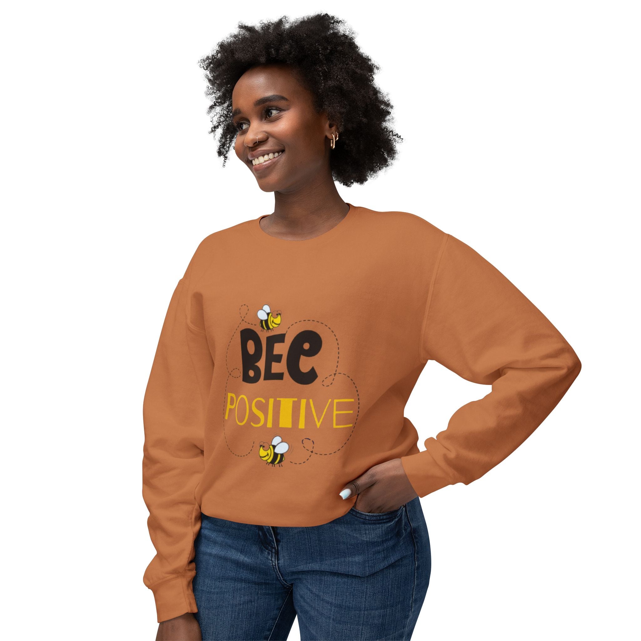 Bee Positive Unisex Lightweight Crewneck Sweatshirt