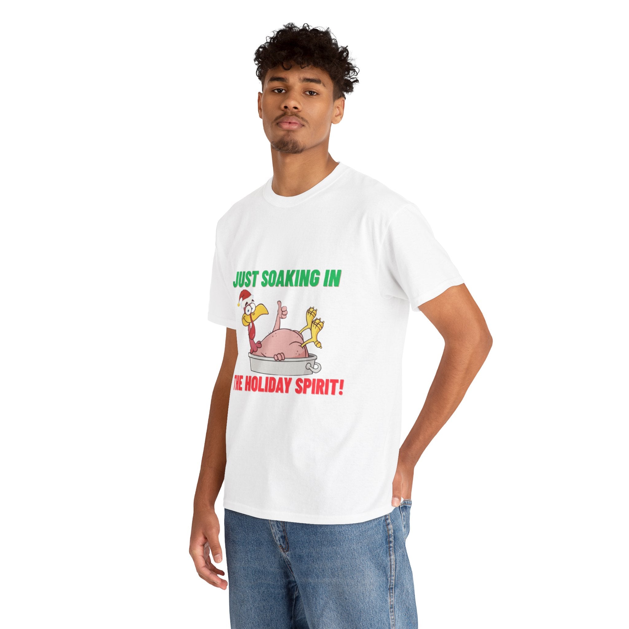 Just Soaking in the Holiday Spirit Unisex Heavy Cotton Tee