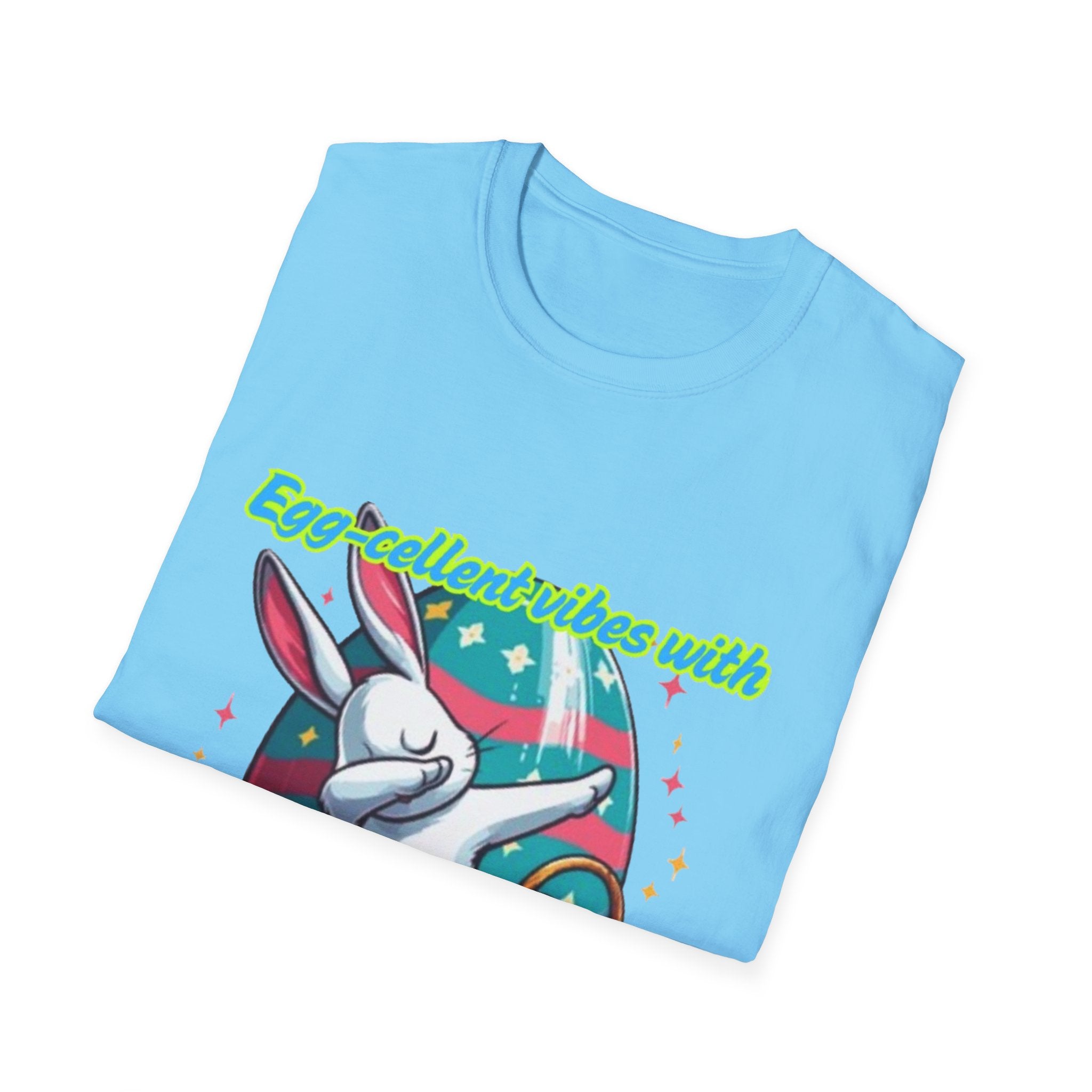 Egg-cellent Vibes With Bunny Style Unisex Softstyle T-Shirt