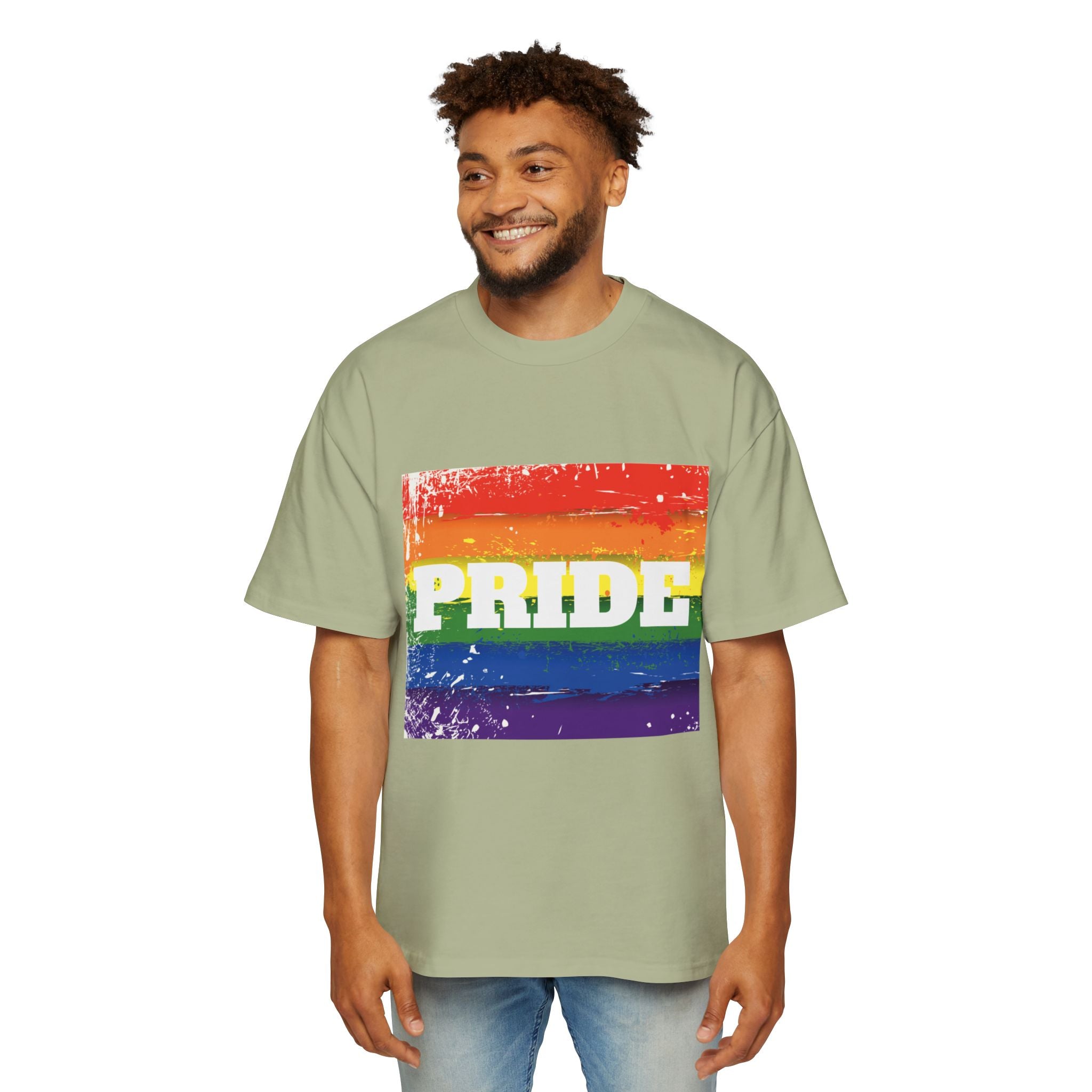 Pride Rainbow Heavy Oversized Unisex T-Shirt