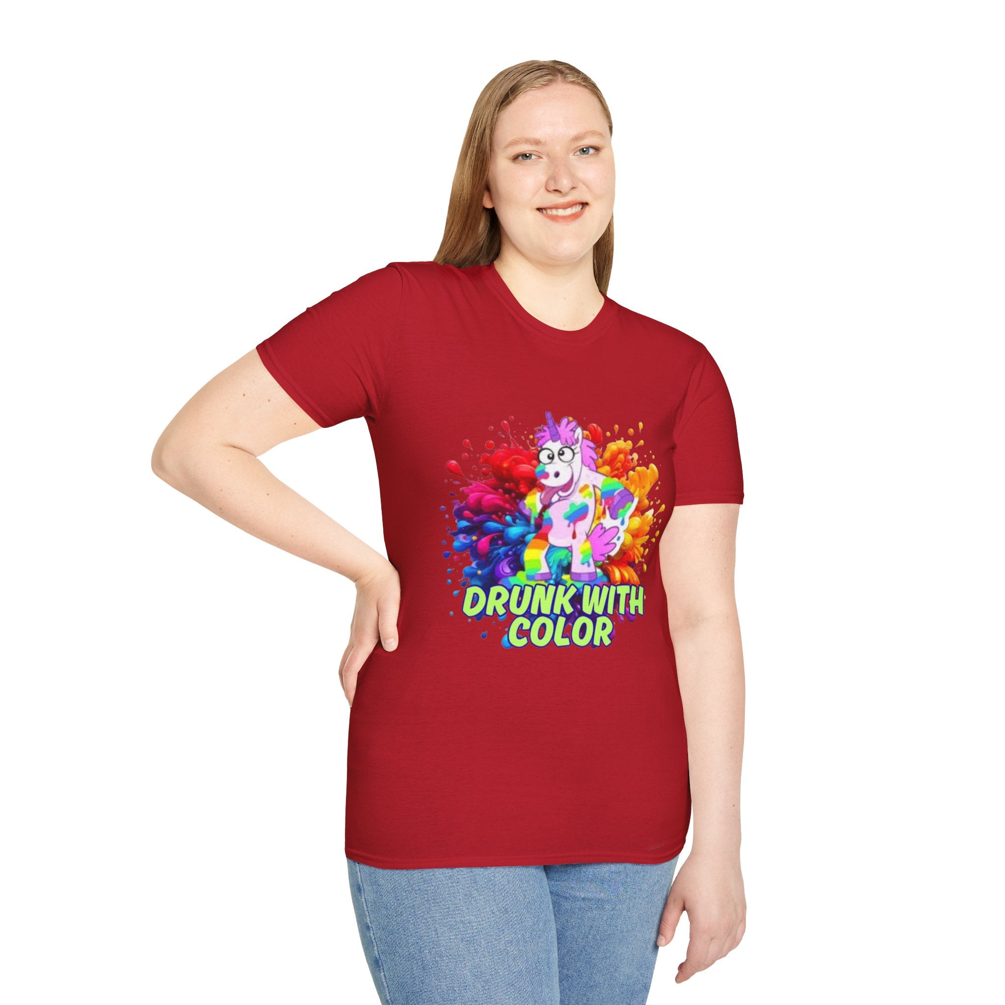 Drunk With Color Unicorn Unisex Softstyle T-Shirt