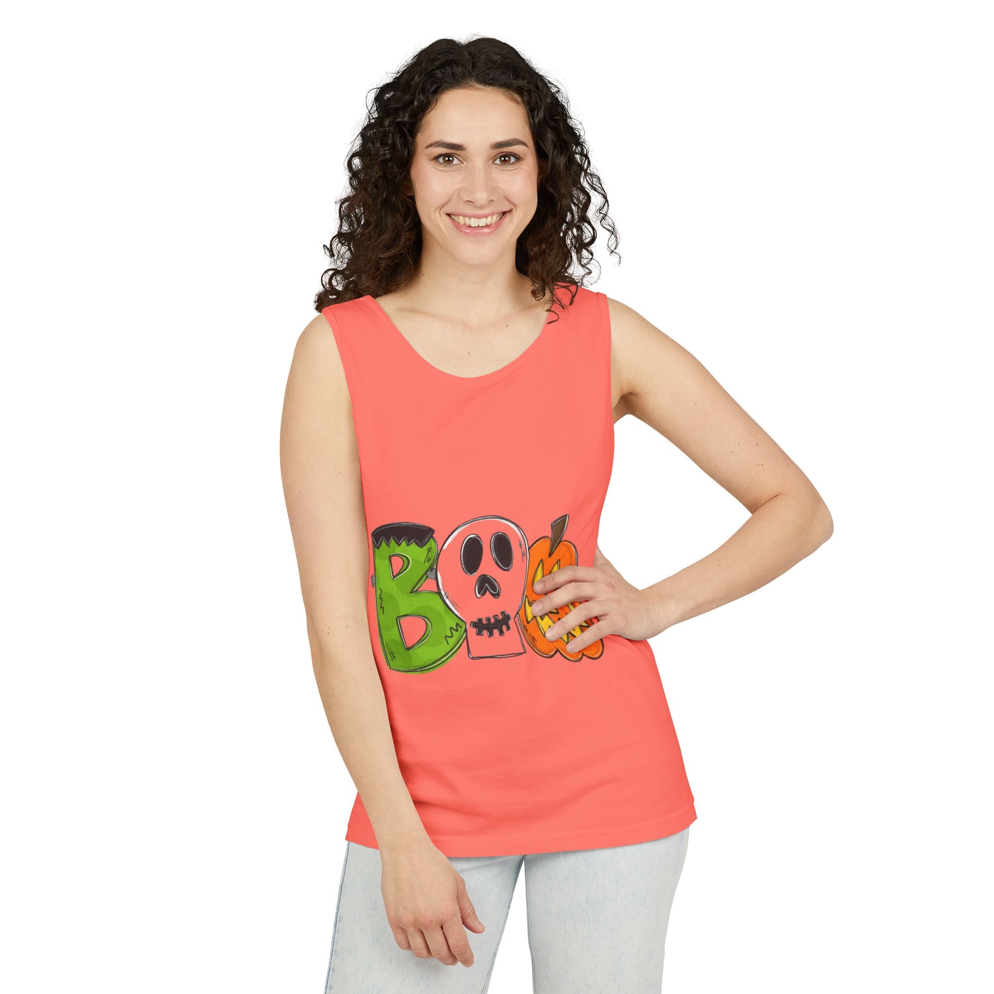 Halloween BOO Unisex Garment-Dyed Tank Top