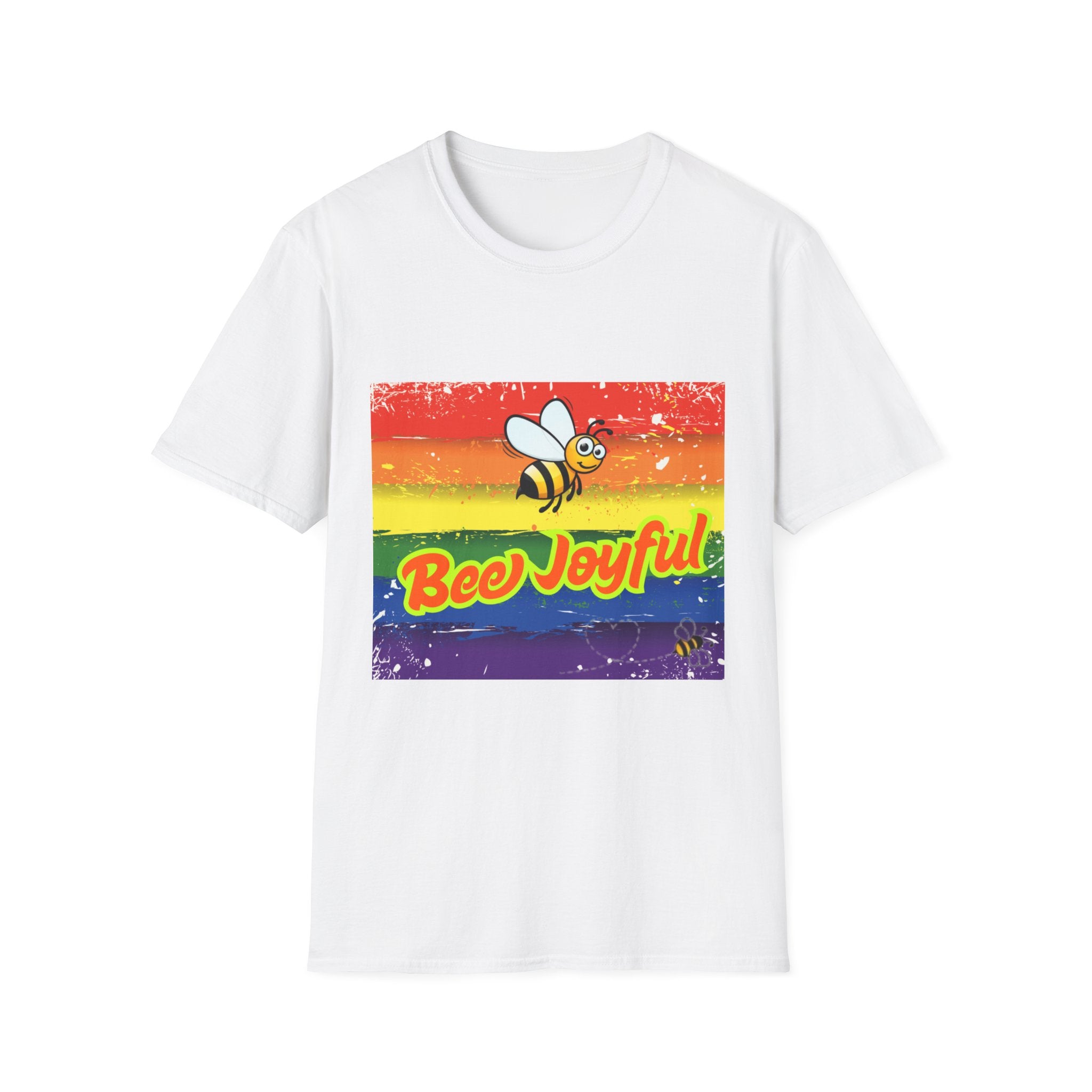 Bee Joyful Rainbow Unisex Softstyle T-Shirt