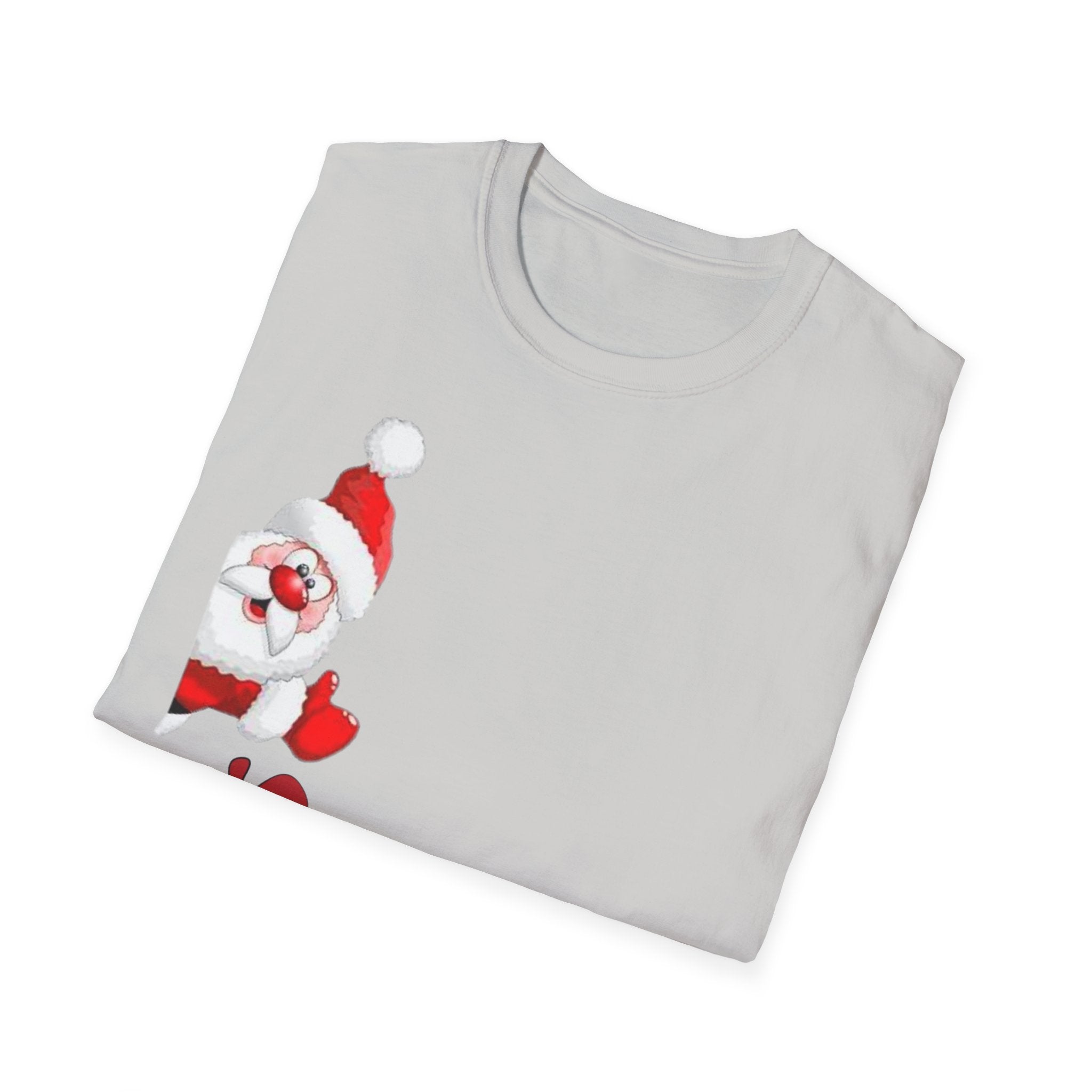 Christmas Santa and Reindeer Unisex Softstyle T-Shirt