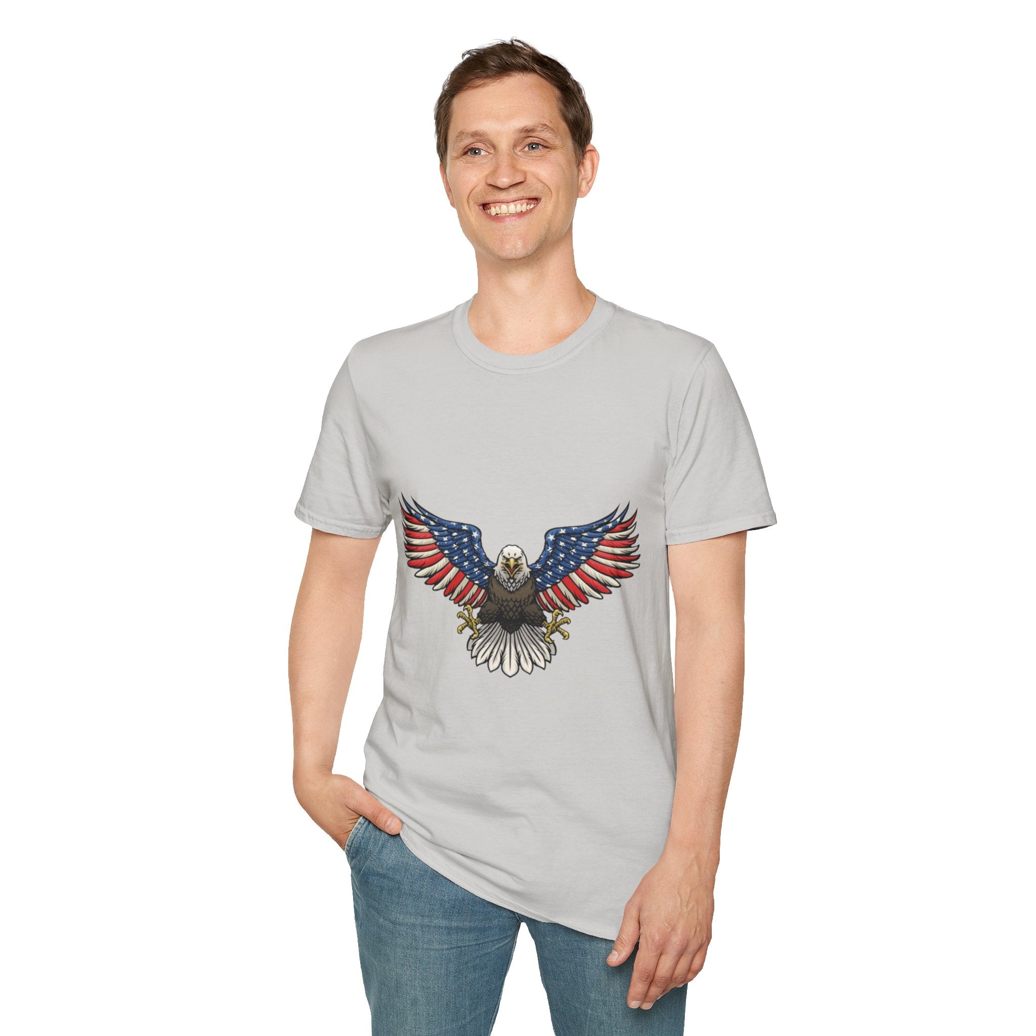 Patriotic Eagle Unisex Softstyle T-Shirt