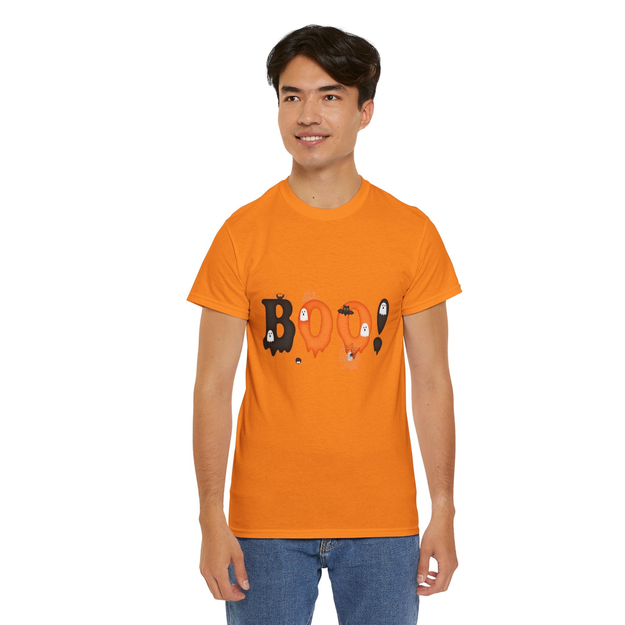 Halloween BOO! Unisex Short Sleeve Heavy Cotton T-Shirt