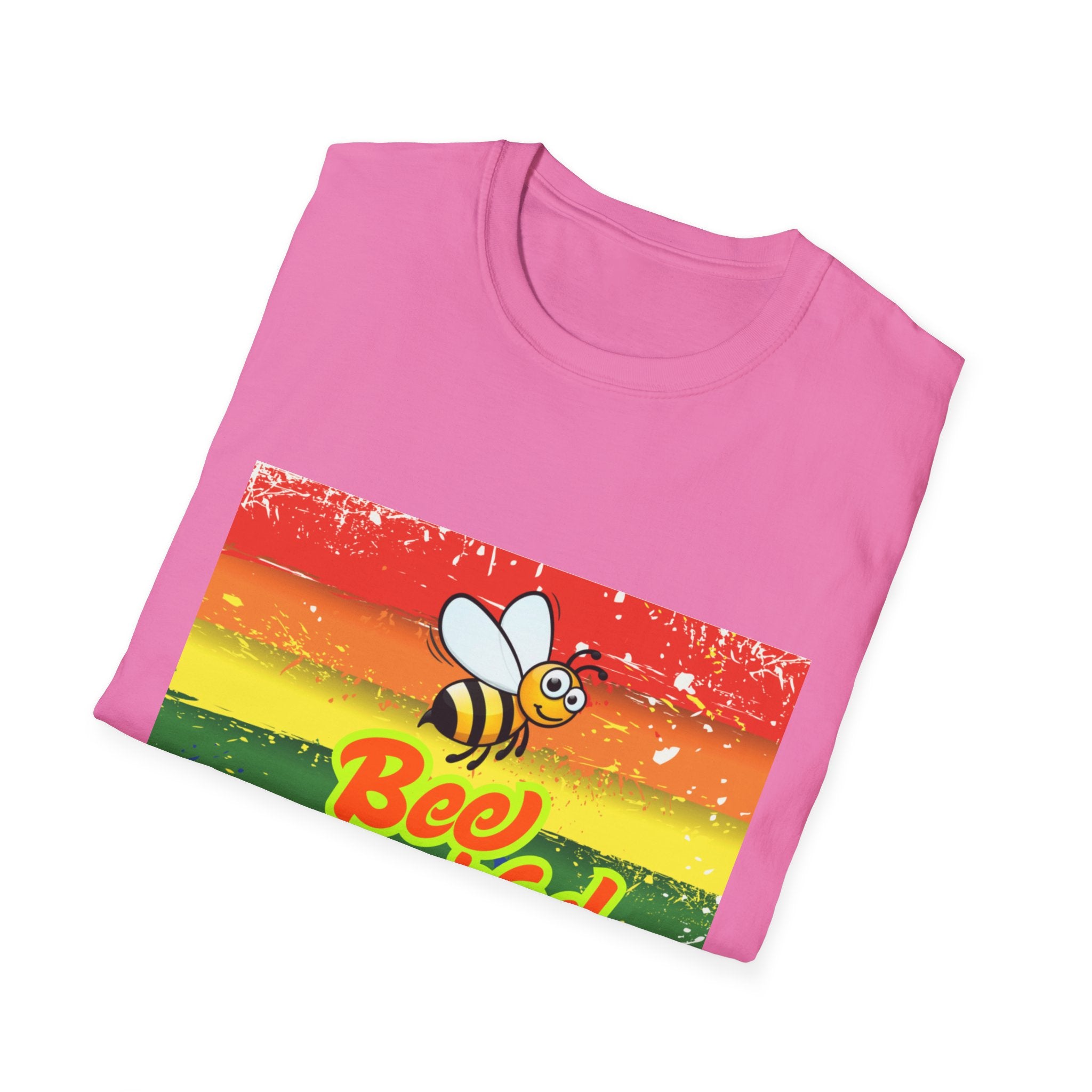 Bee Inspired Rainbow Unisex Softstyle T-Shirt