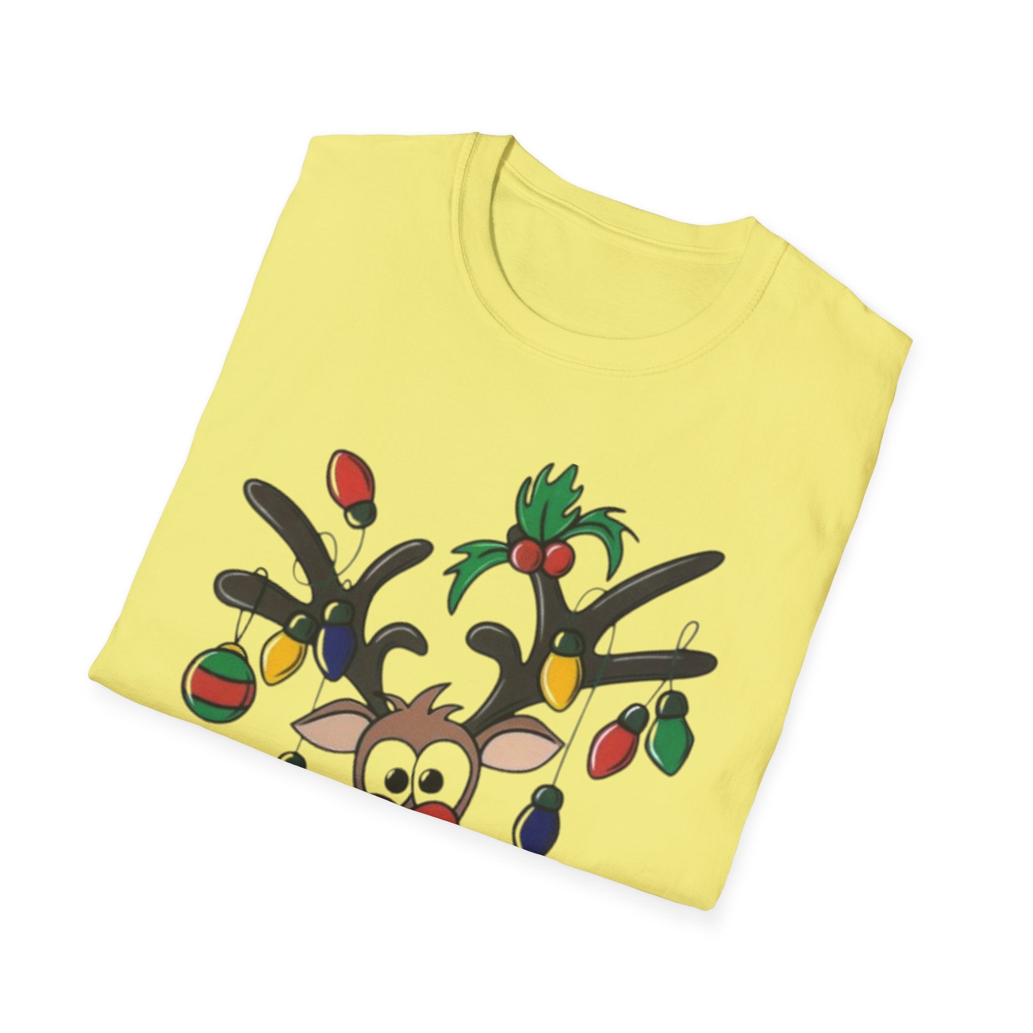 Festive Reindeer Unisex Softstyle T-Shirt