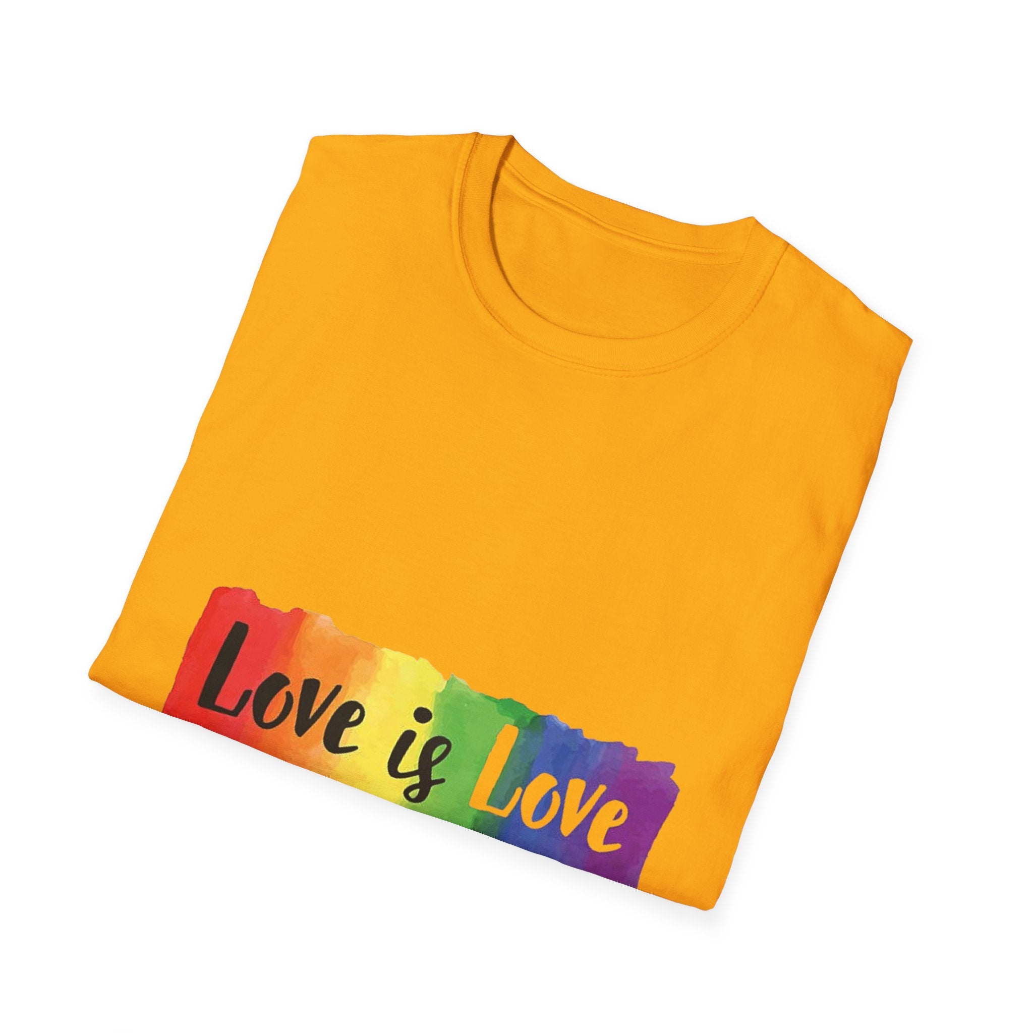 Rainbow Love is Love Unisex Softstyle T-Shirt