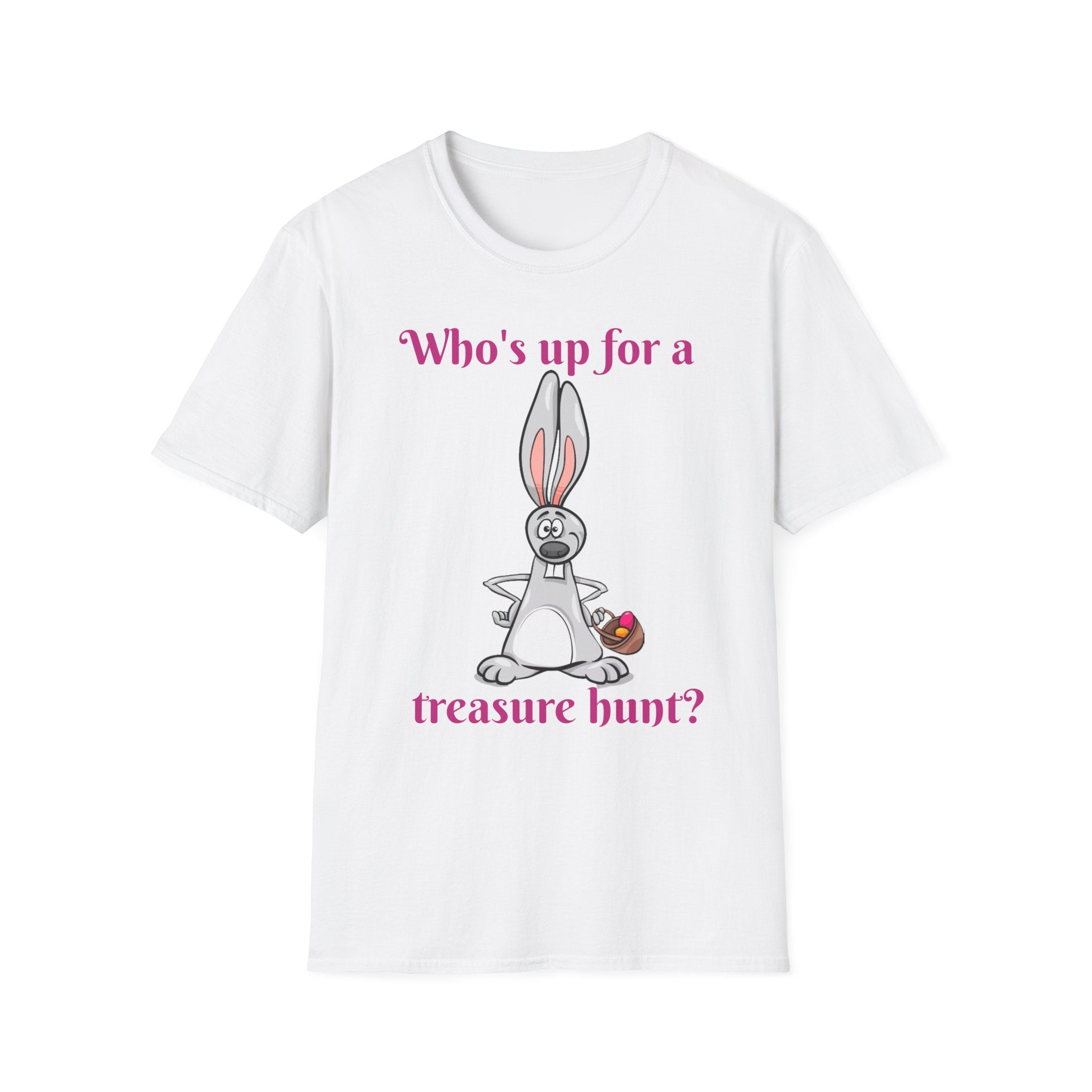 Who's Up For A Treasure Hunt Bunny Unisex Softstyle T-Shirt