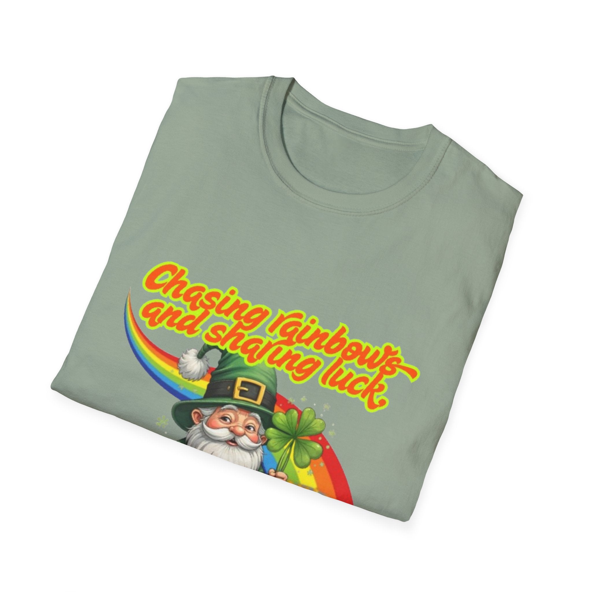 Chasing Rainbows And Sharing Luck, One Clover At A Time! Unisex Softstyle T-Shirt