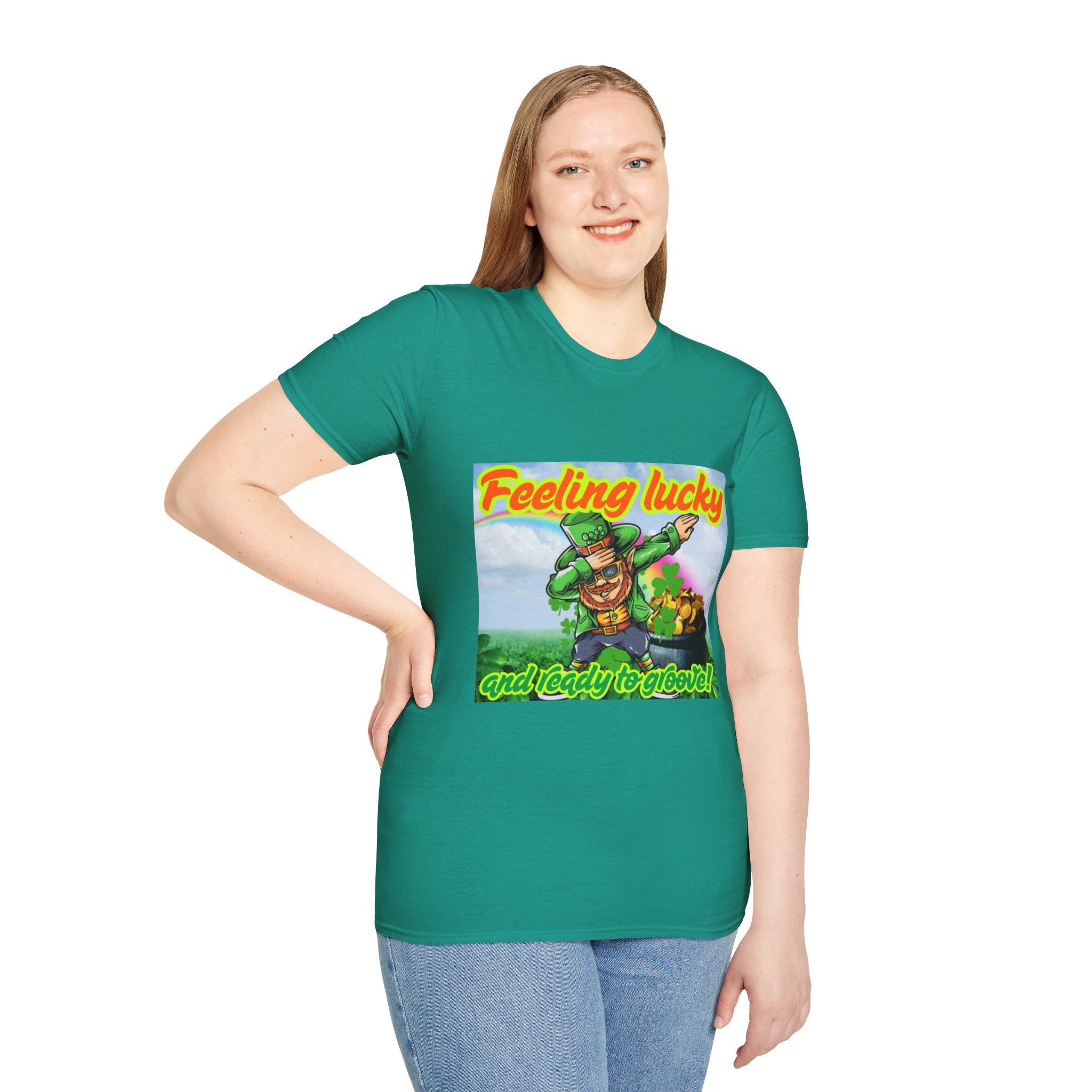Feeling Lucky And Ready To Groove! Unisex Softstyle T-Shirt