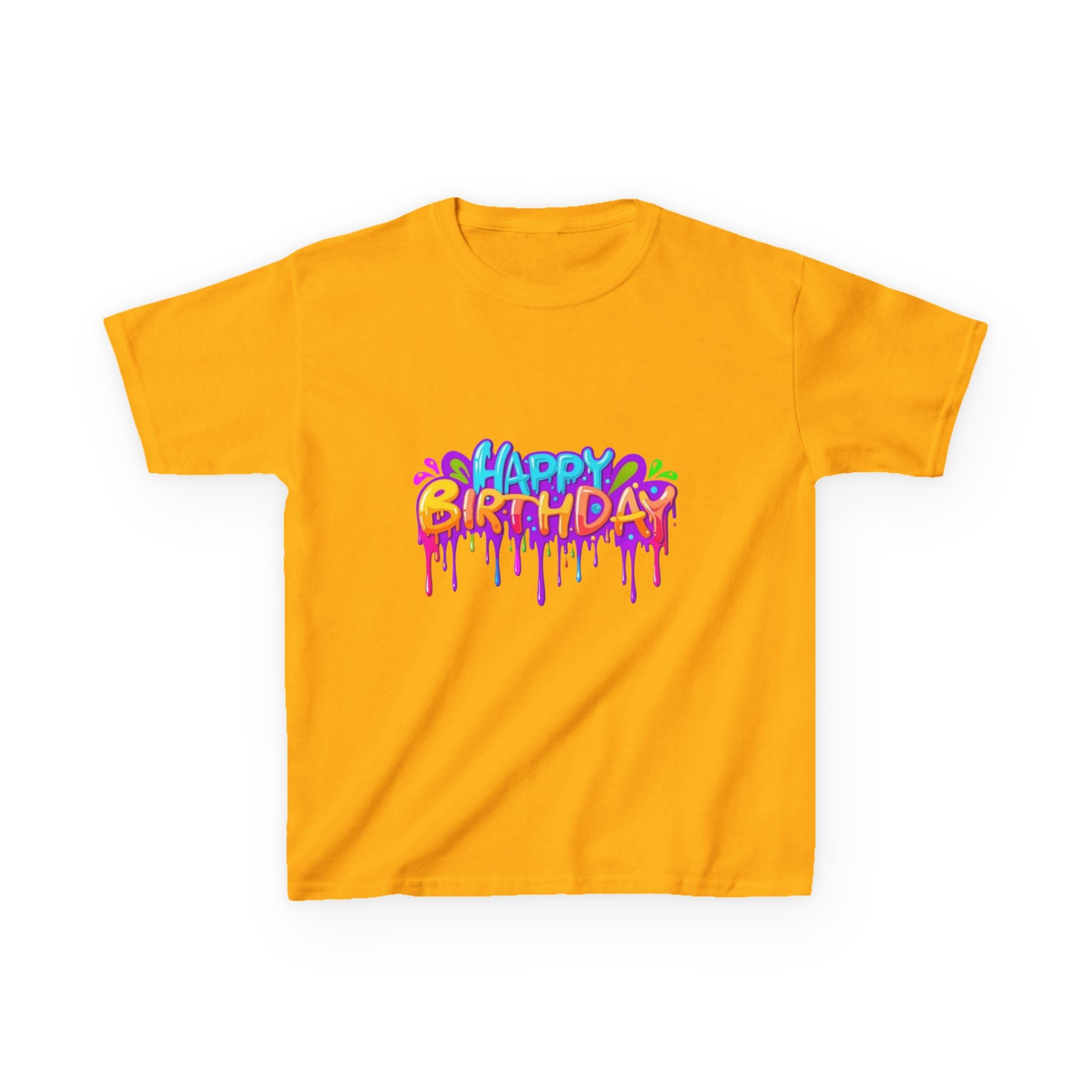 Happy Birthday Kids Heavy Cotton™ Short Sleeve T-Shirt Personalize It!