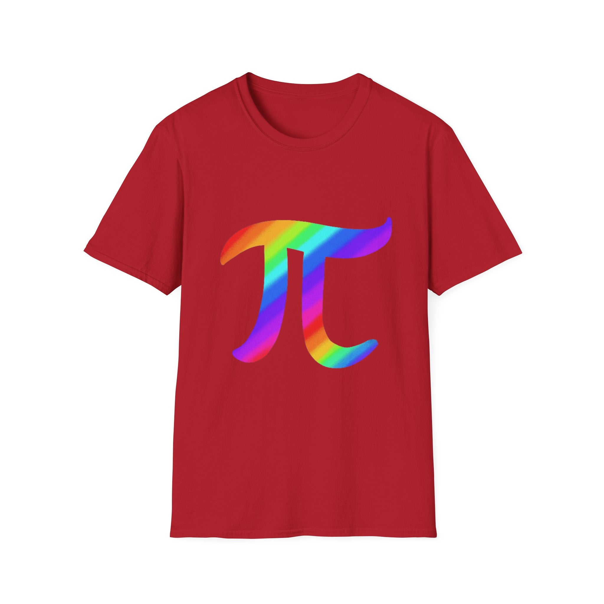 Rainbow Pi Symbol Unisex Softstyle T-Shirt