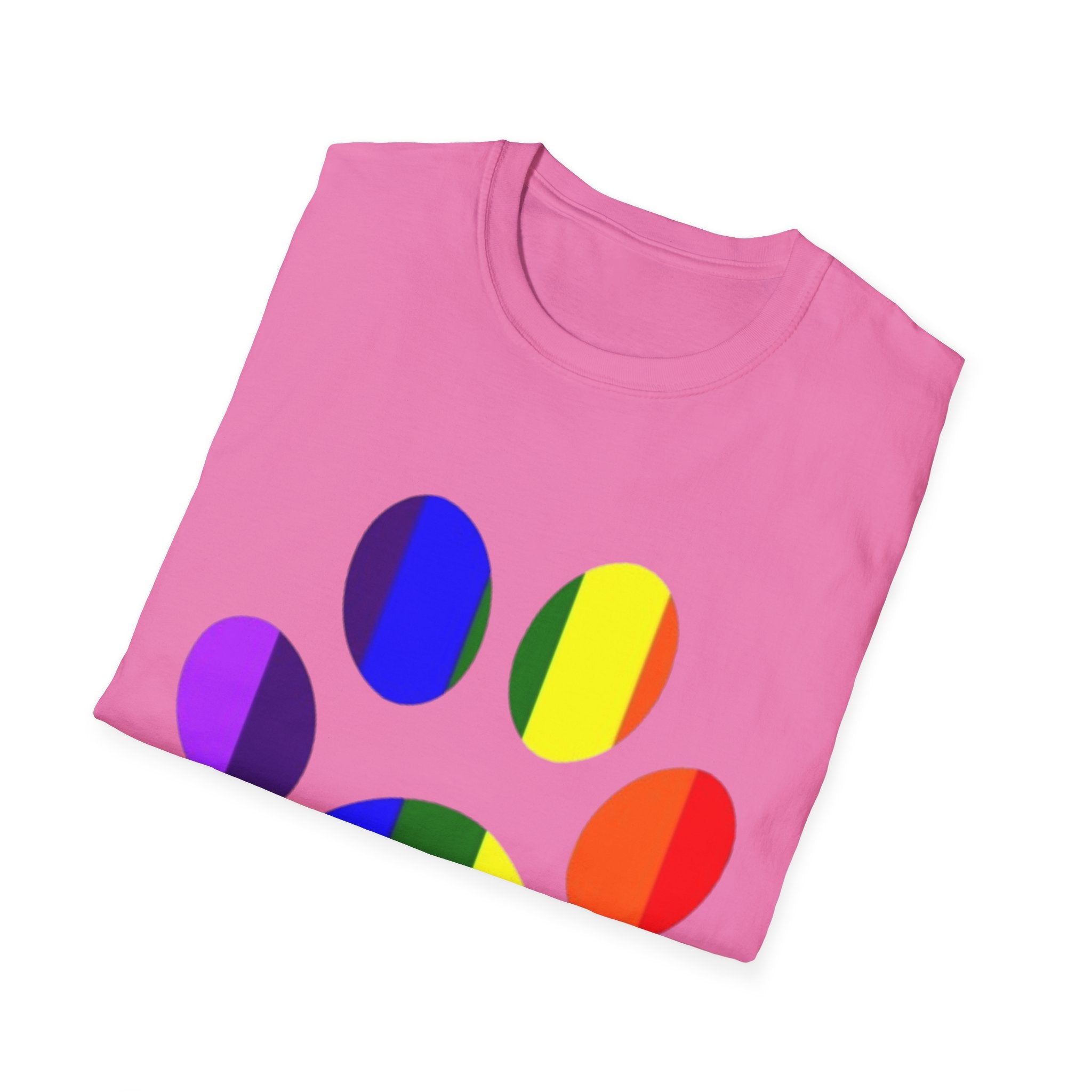 Pride Paw Print Unisex Softstyle T-Shirt
