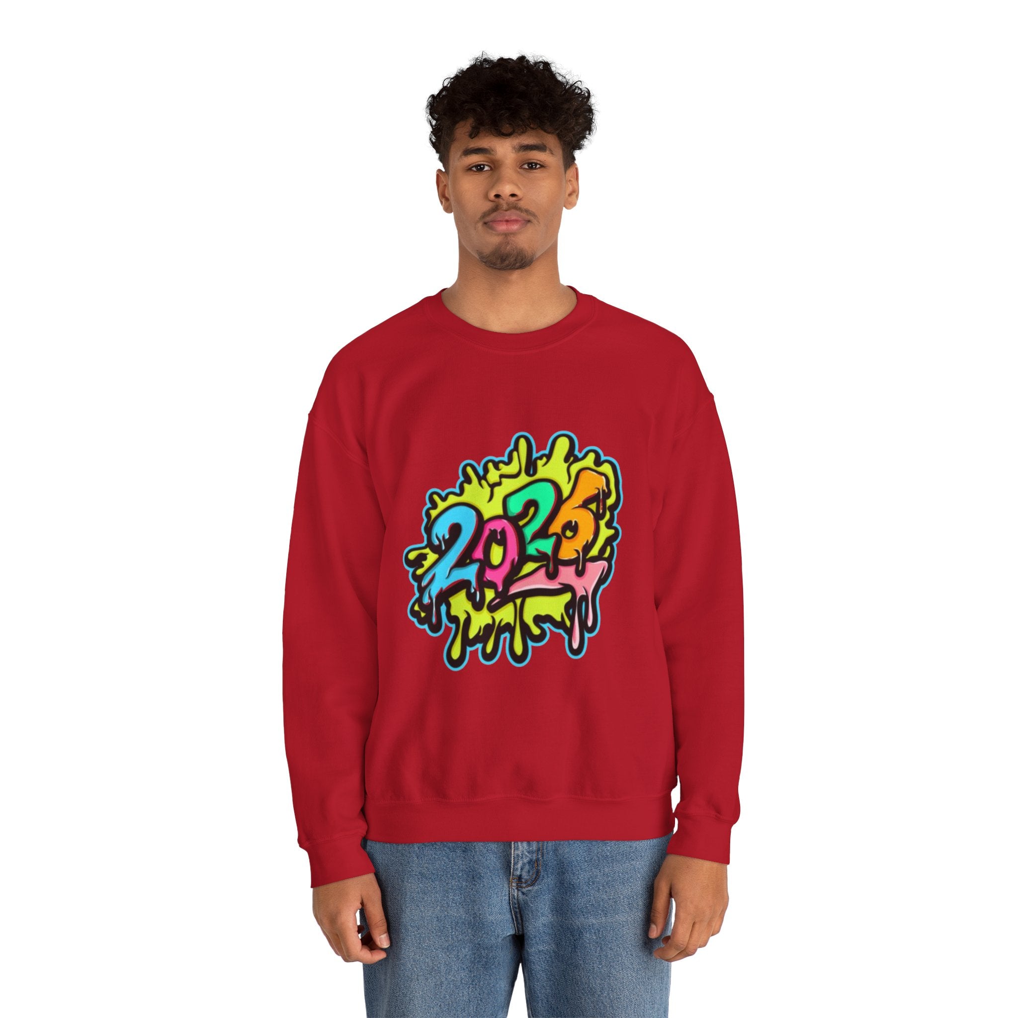 2026 Colorful Drip Design Unisex Sweatshirt
