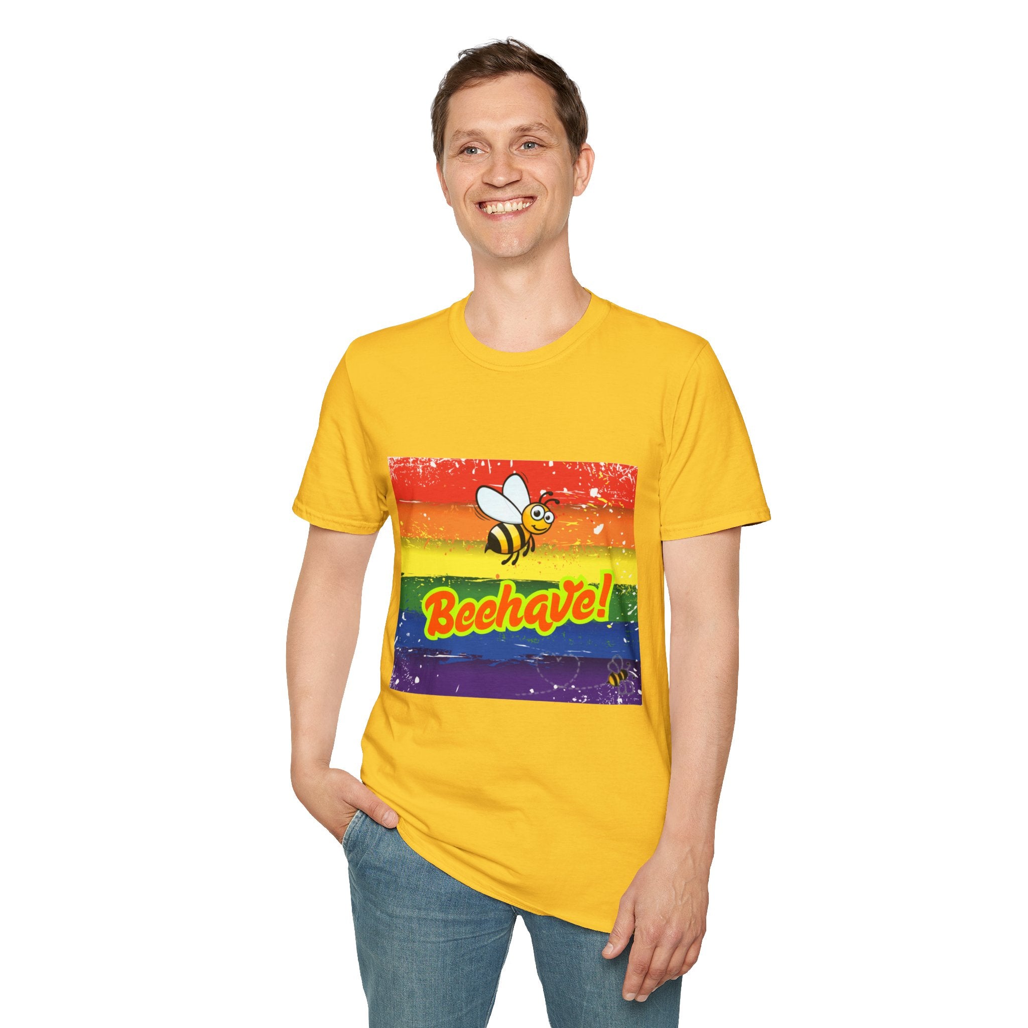 Beehave Rainbow Unisex Softstyle T-Shirt