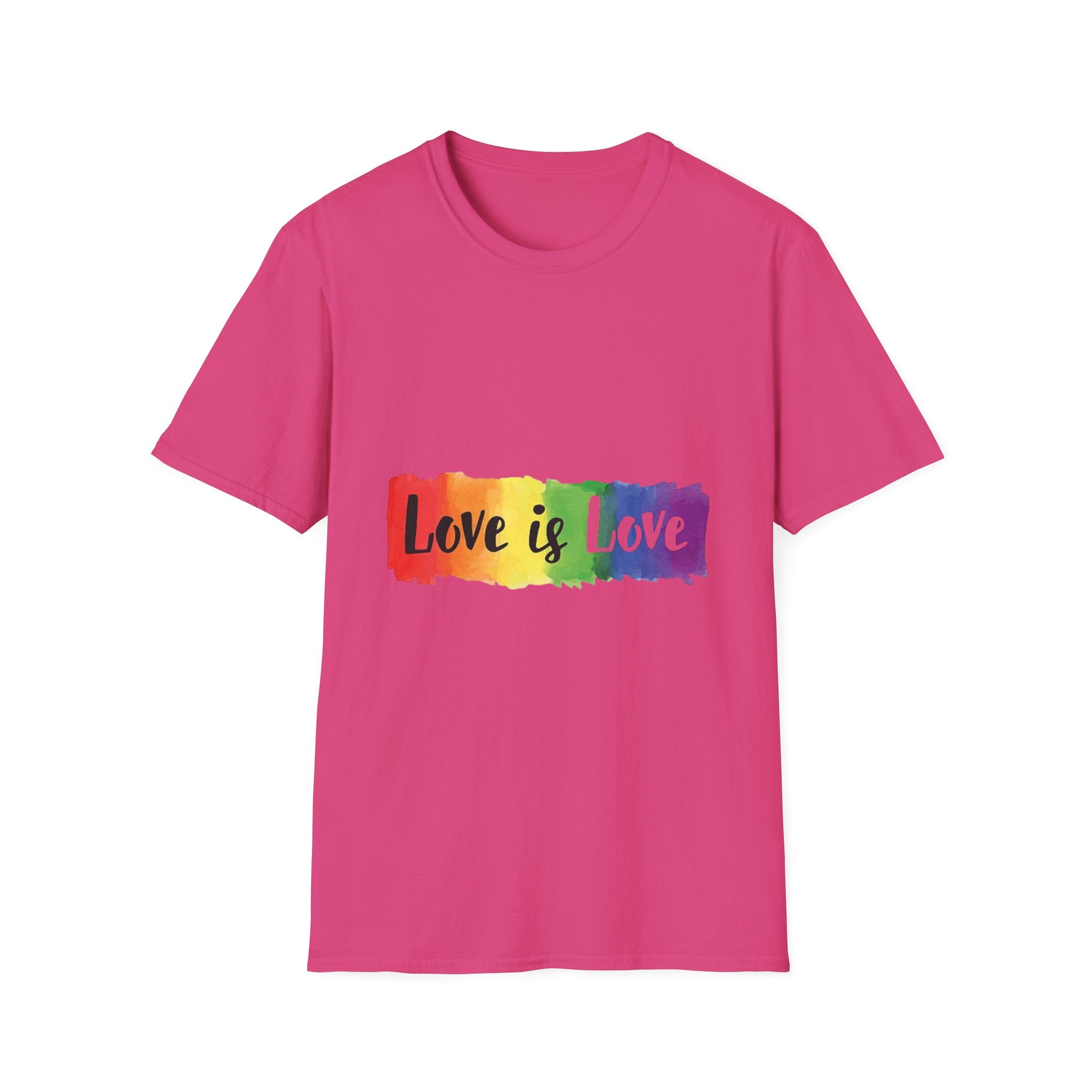 Rainbow Love is Love Unisex Softstyle T-Shirt