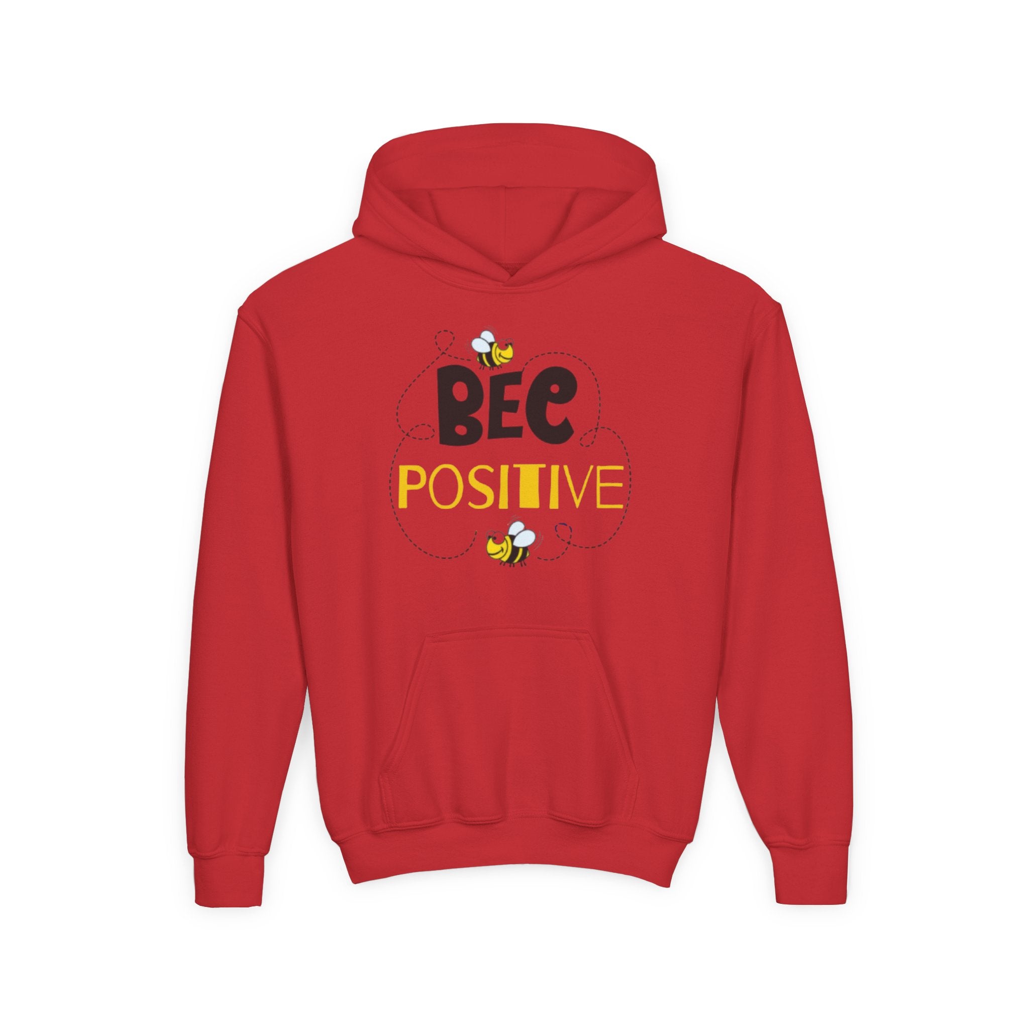 Bee Positive Youth Heavy Blend Hooded Sweatshirt